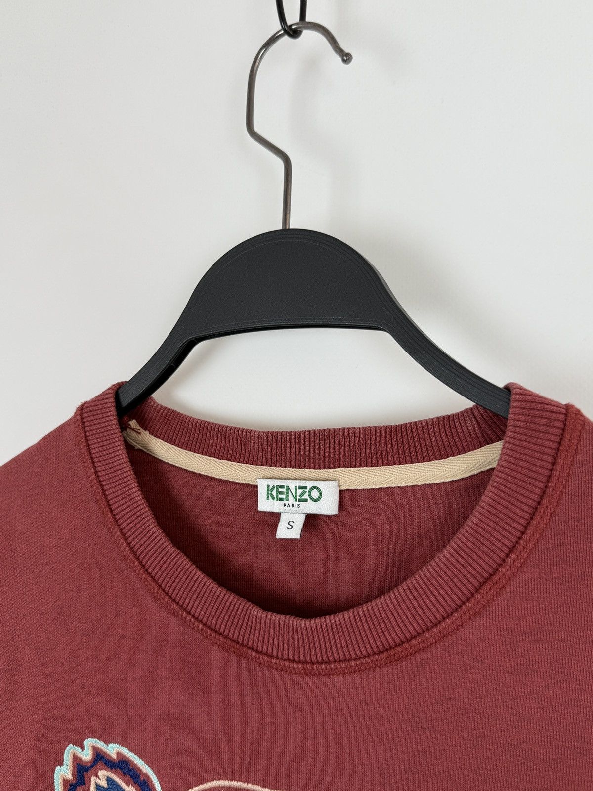 Kenzo Kenzo Paris Maroon Tiger Embroidered Big Logo Sweatshirt S Size S / US 4 / IT 40 - 4 Thumbnail