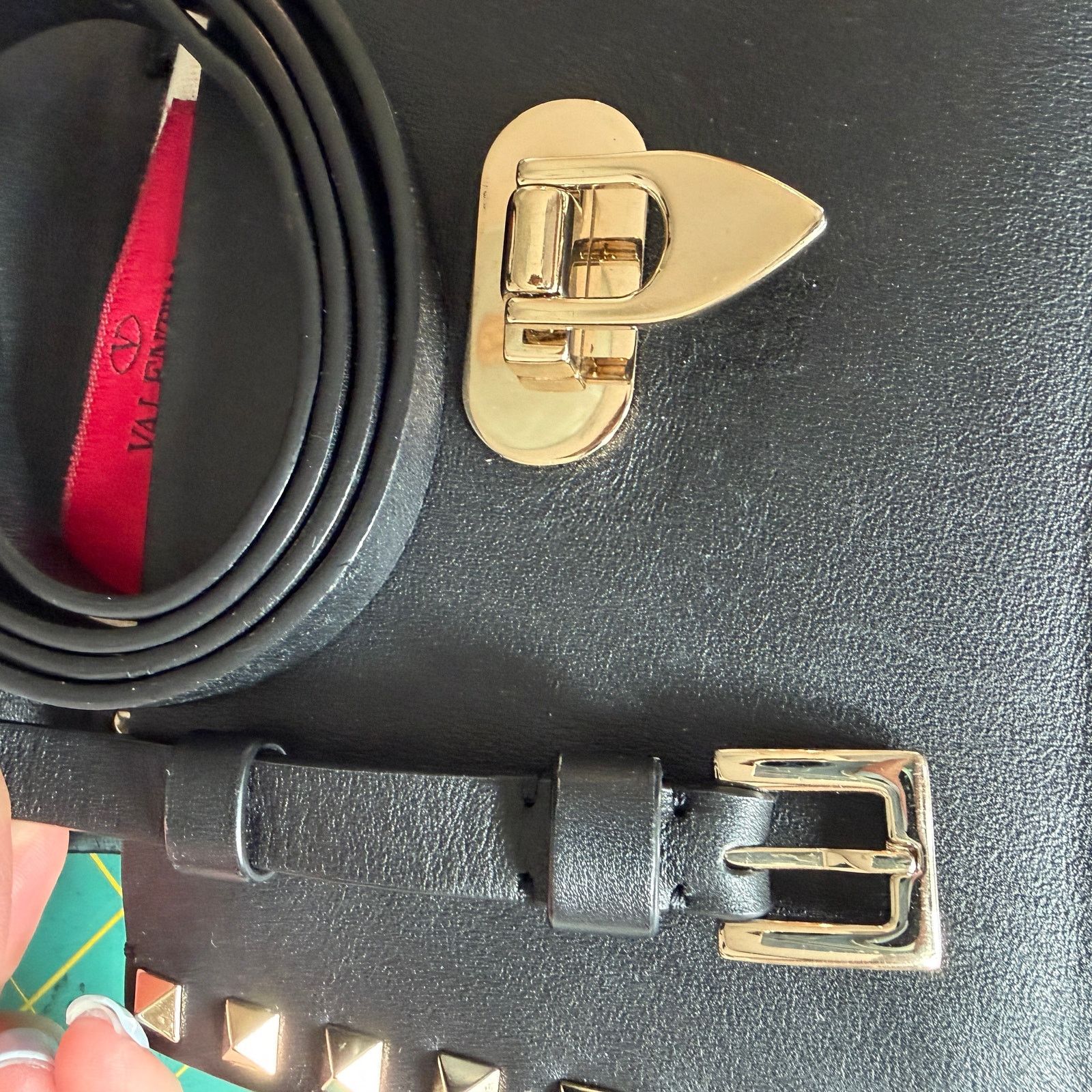 Valentino Valentino Rockstud Flap Convertible Black Leather Bag + COA Size ONE SIZE - 6 Thumbnail