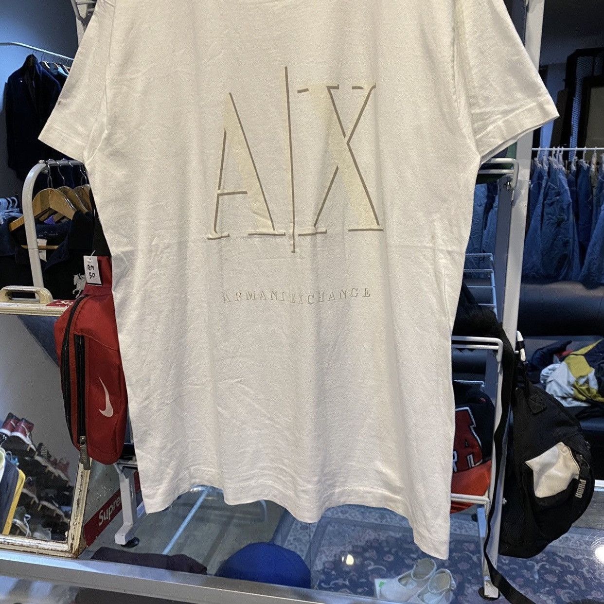 Armani Exchange VINTAGE 1994 Armani Exchange Avantgarde Big Logo T-Shirt Size US XL / EU 56 / 4 - 4 Thumbnail