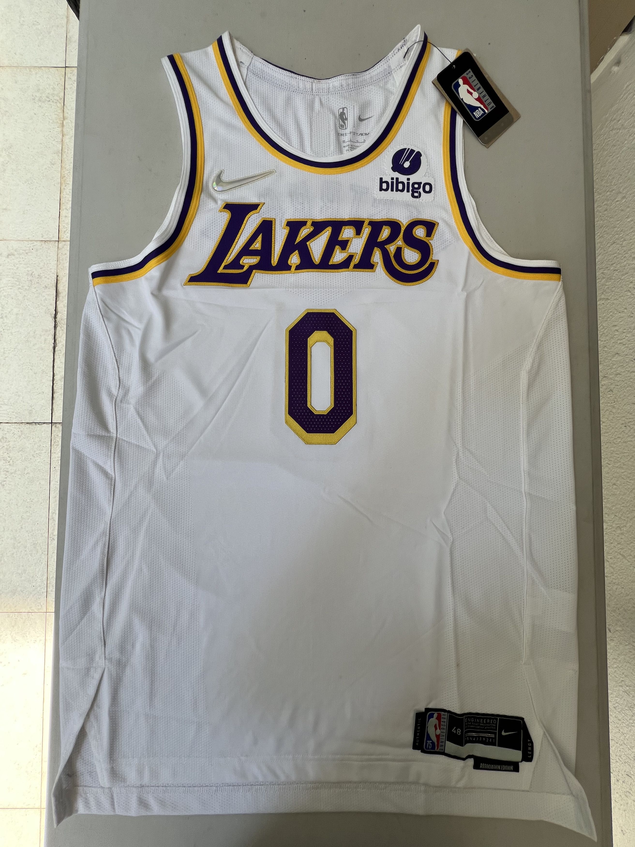 NBA × Nike Russell Westbrook Los Angeles Lakers NBA Authentic Jersey Size US L / EU 52-54 / 3 - 1 Thumbnail