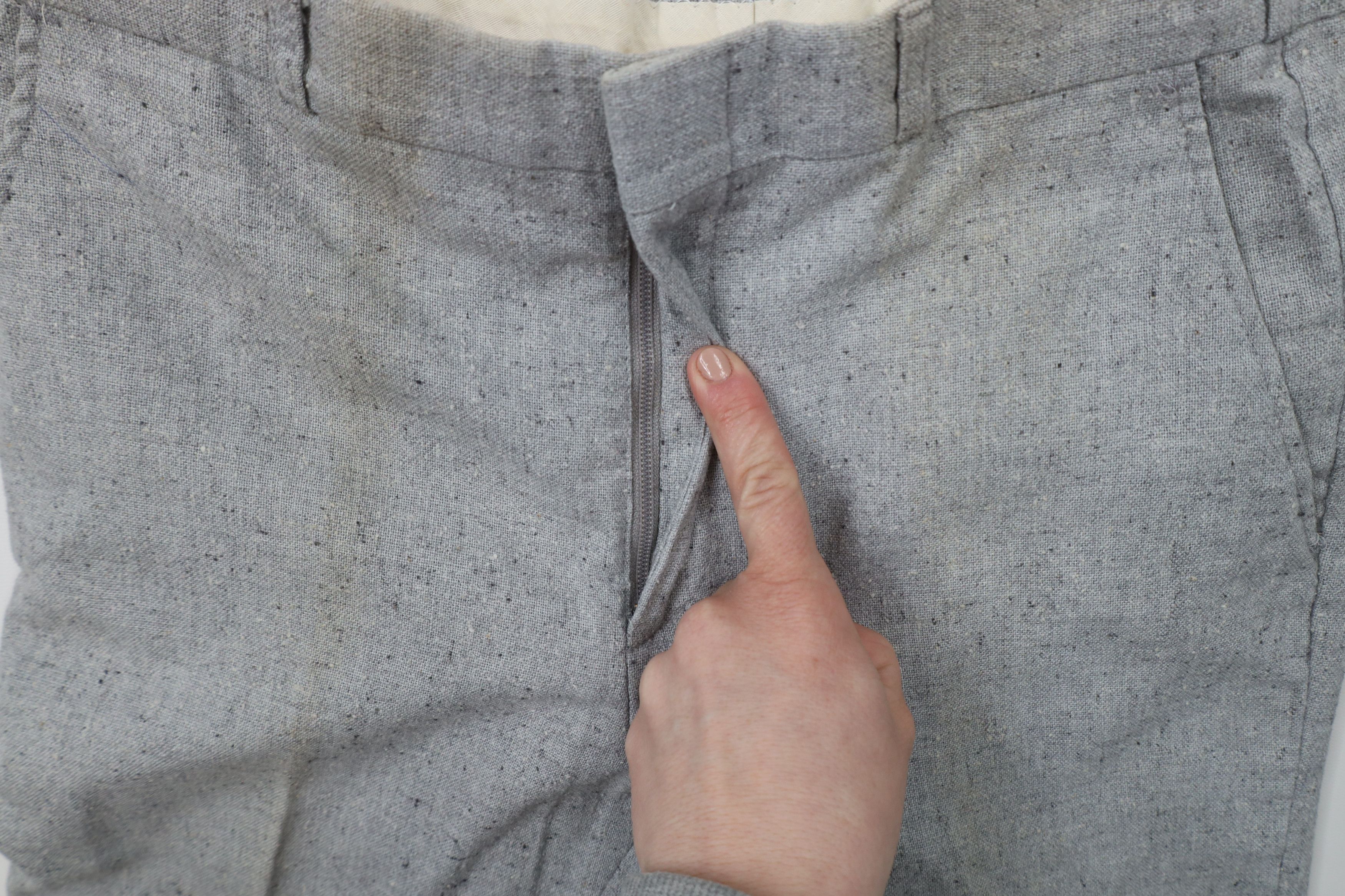 Vintage Vintage 60s 70s Rockabilly Tweed Wide Leg Chino Pants USA Size US 28 / EU 44 - 9 Thumbnail