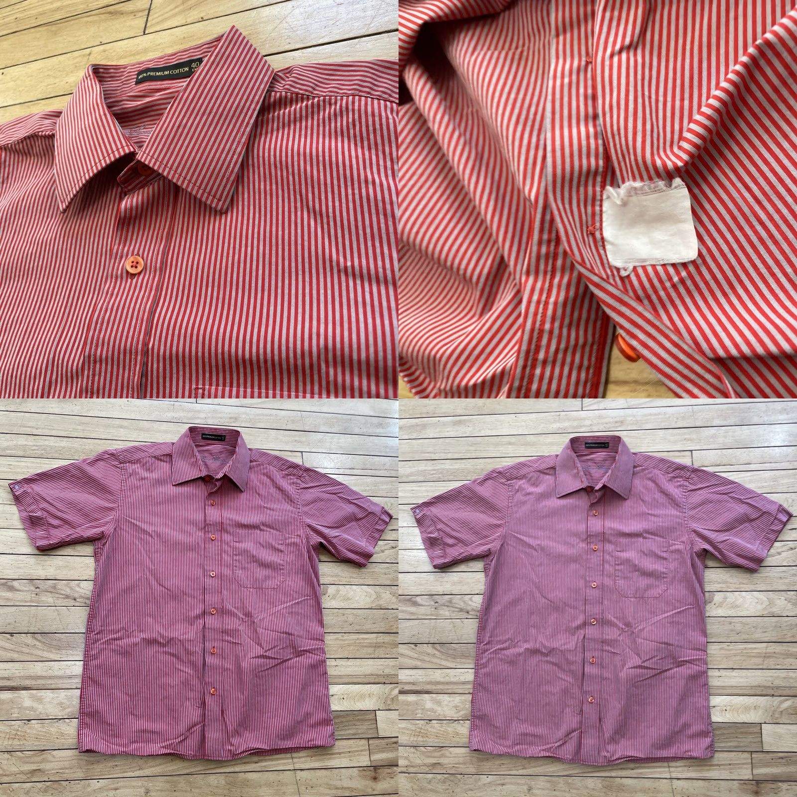 Vintage Louis Philippe Button-Up Shirt Men L Red Striped Premium Cotton 40cm Vintage Picnic Casual Workwear N/A Size US L / EU 52-54 / 3 - 10 Thumbnail