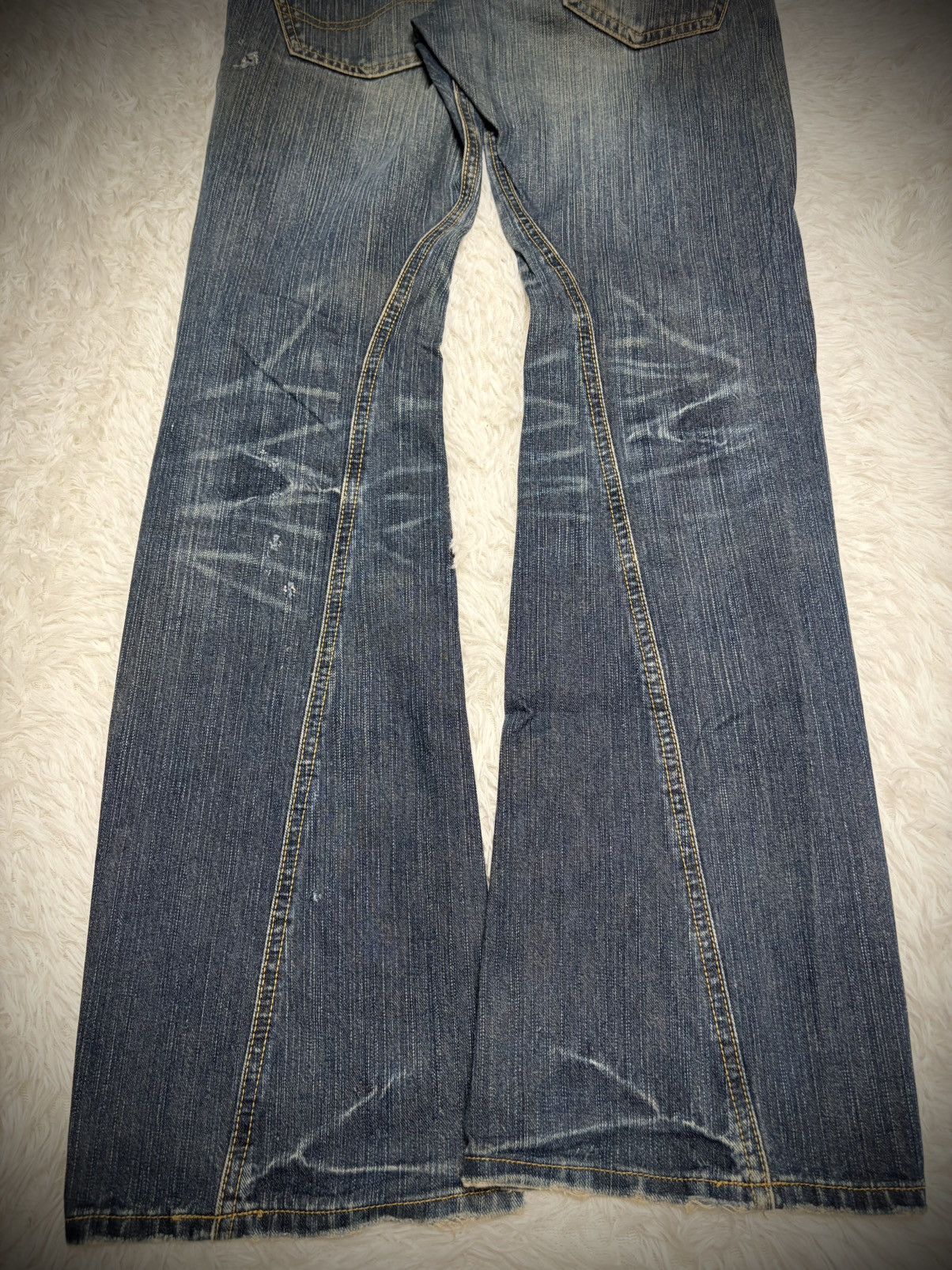 Japanese Brand Rare Lee riders twisted flared mudwash jeans Size US 32 / EU 48 - 8 Thumbnail