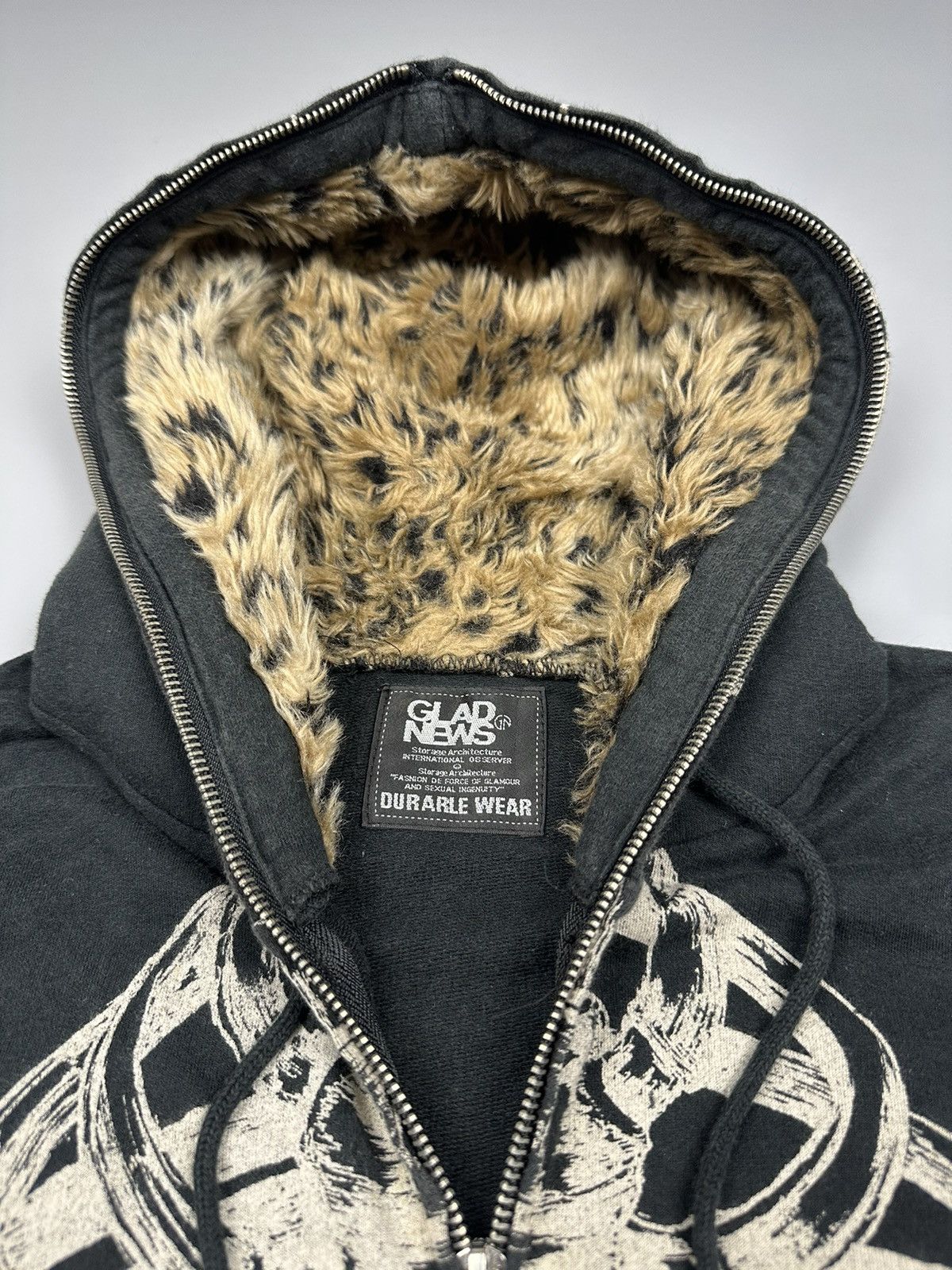 If Six Was Nine × Japanese Brand Japanese Glad News Skeleton Full Zipper Hoodies Size US M / EU 48-50 / 2 - 10 Thumbnail