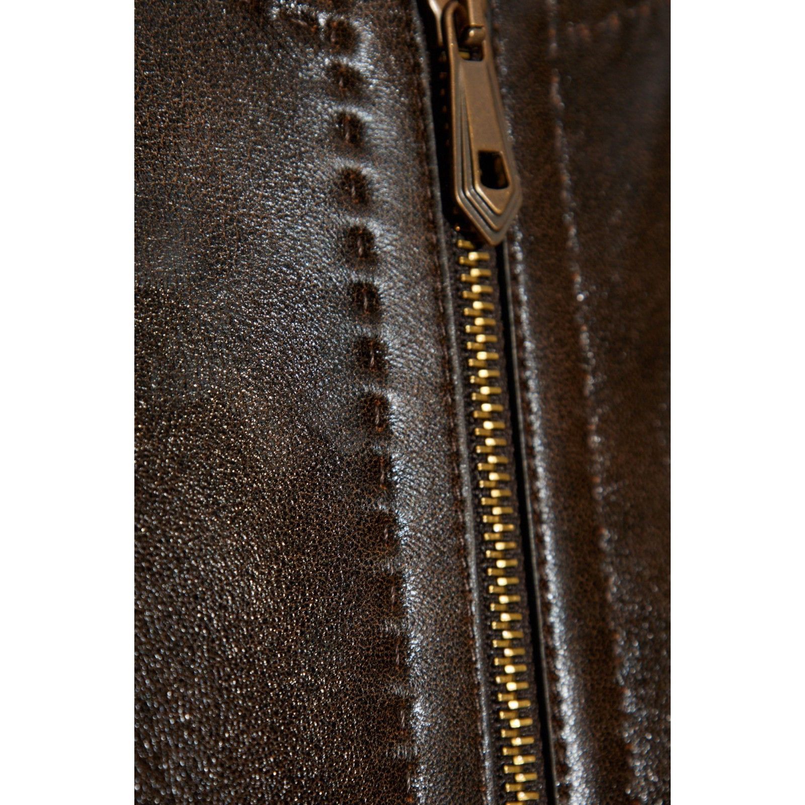Max Mara MAX MARA Gambero Dark Brown Leather Jacket New & Authentic ( Size XS / US 0-2 / IT 36-38 - 2 Thumbnail