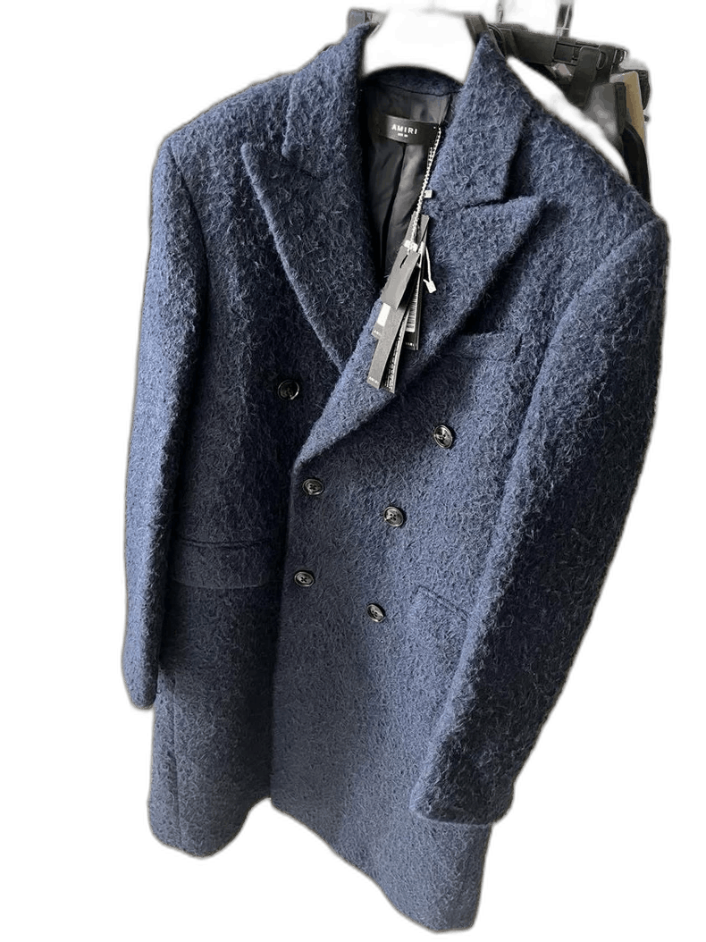 Amiri amiri long navy alpaca wool coat Size US L / EU 52-54 / 3 - 1 Thumbnail