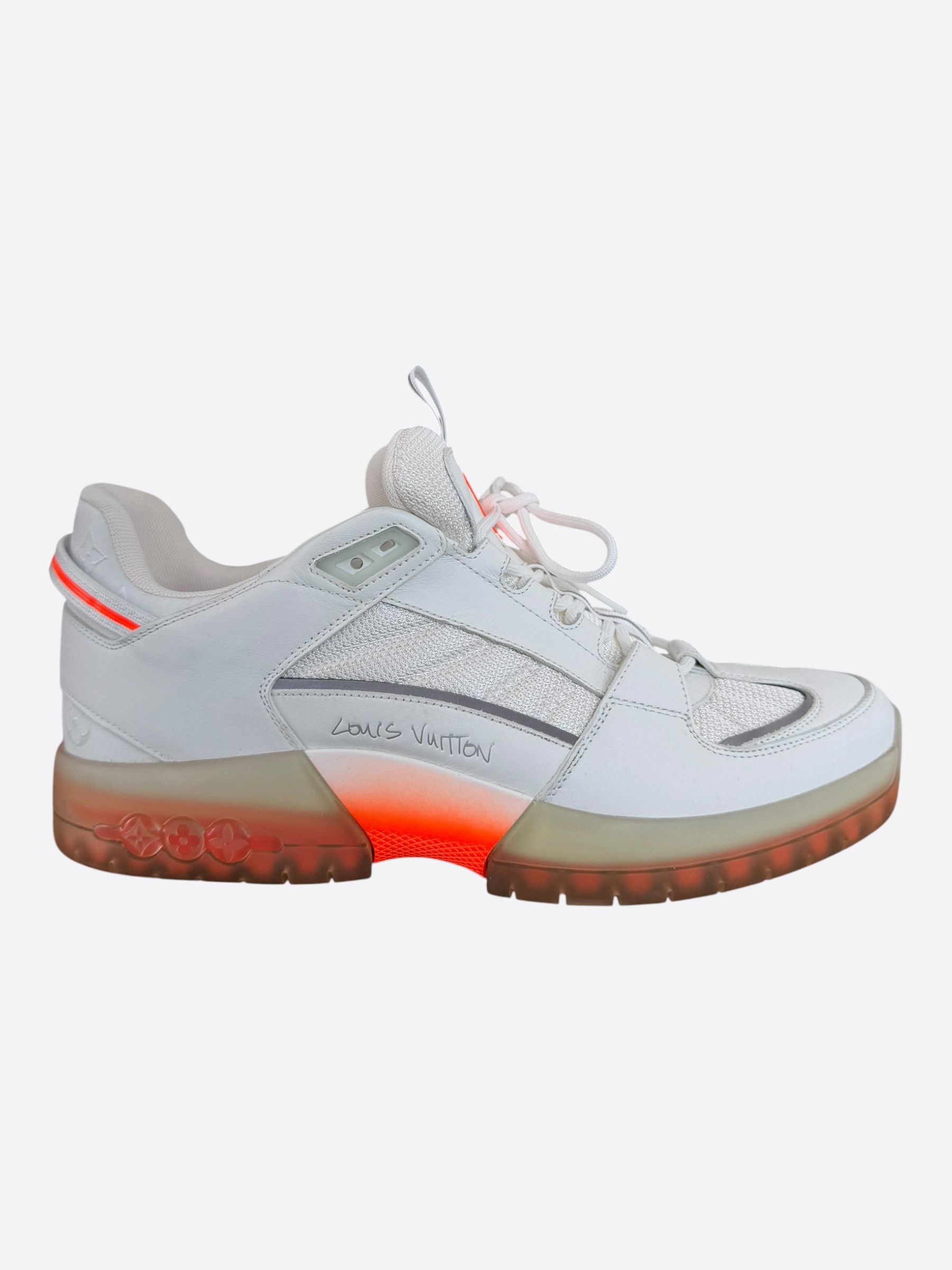 Louis Vuitton Louis Vuitton Lucien Clarke White & Orange 'A View' Sneakers Size US 9.5 / EU 42-43 - 1 Thumbnail