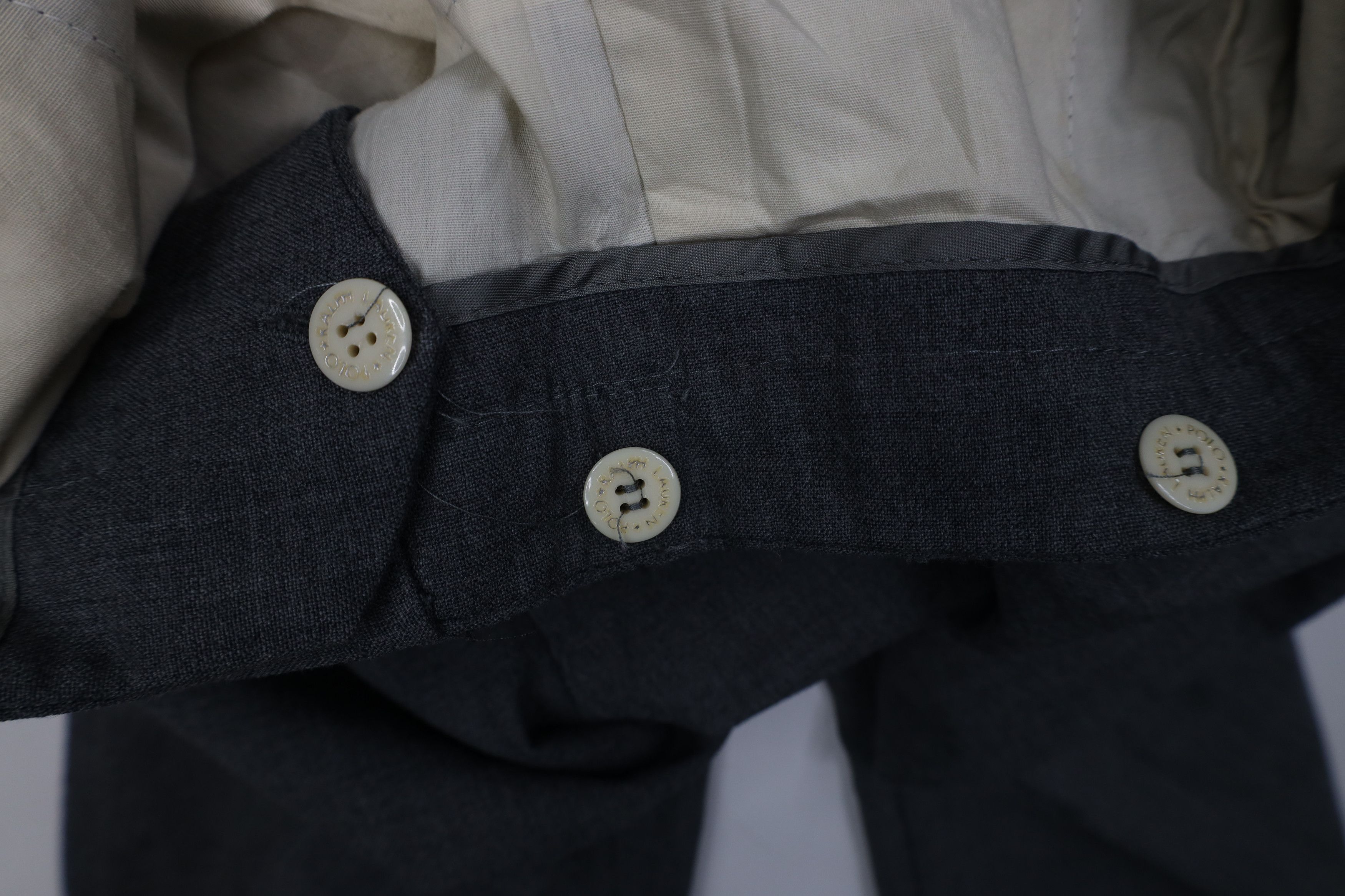 Ralph Lauren Vintage 70s Ralph Lauren Knit Wide Leg Chino Pants Gray USA Size US 34 / EU 50 - 10 Thumbnail