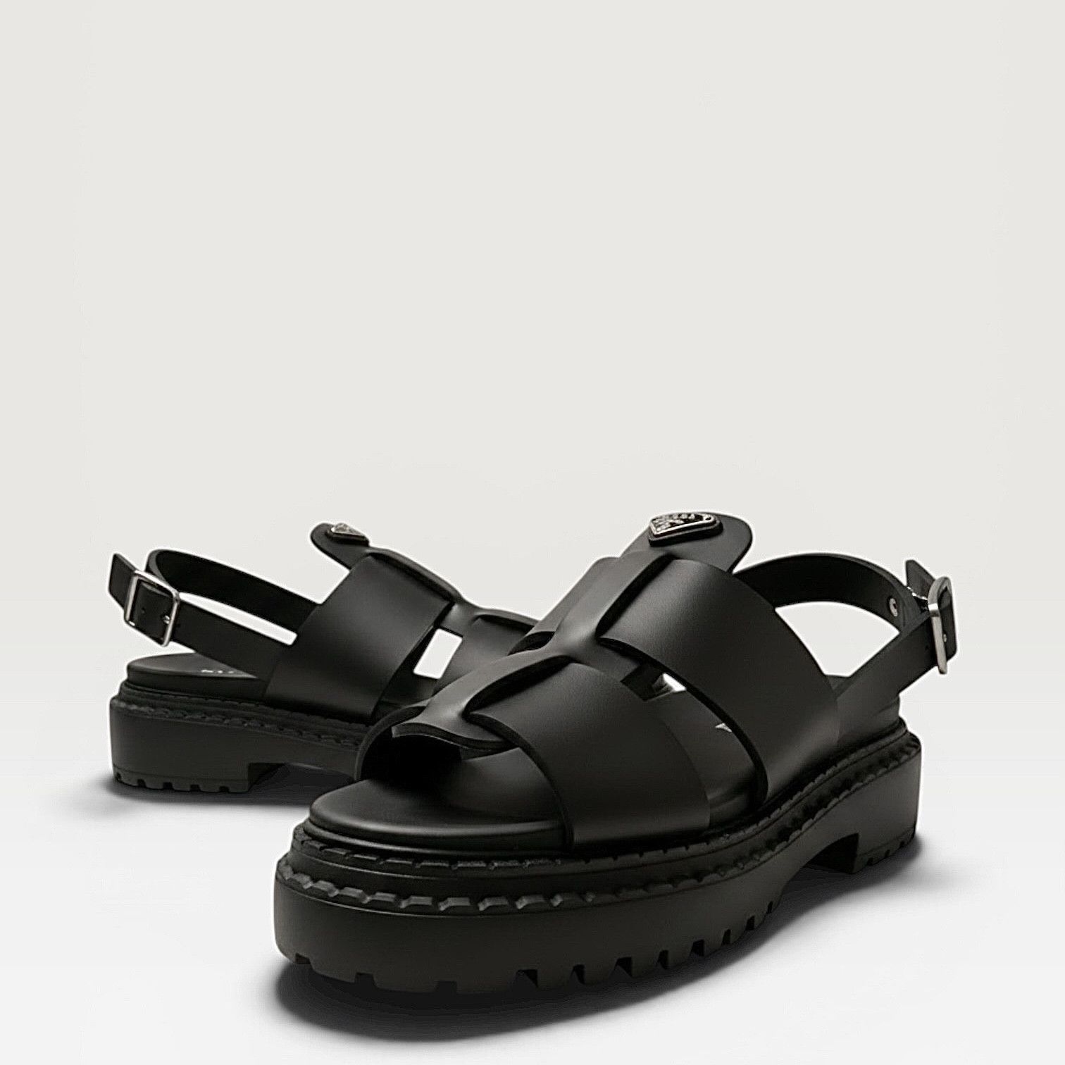 Prada o1B3y1r0526 Monolith Sandals in Black Size US 8 / IT 38 - 6 Thumbnail