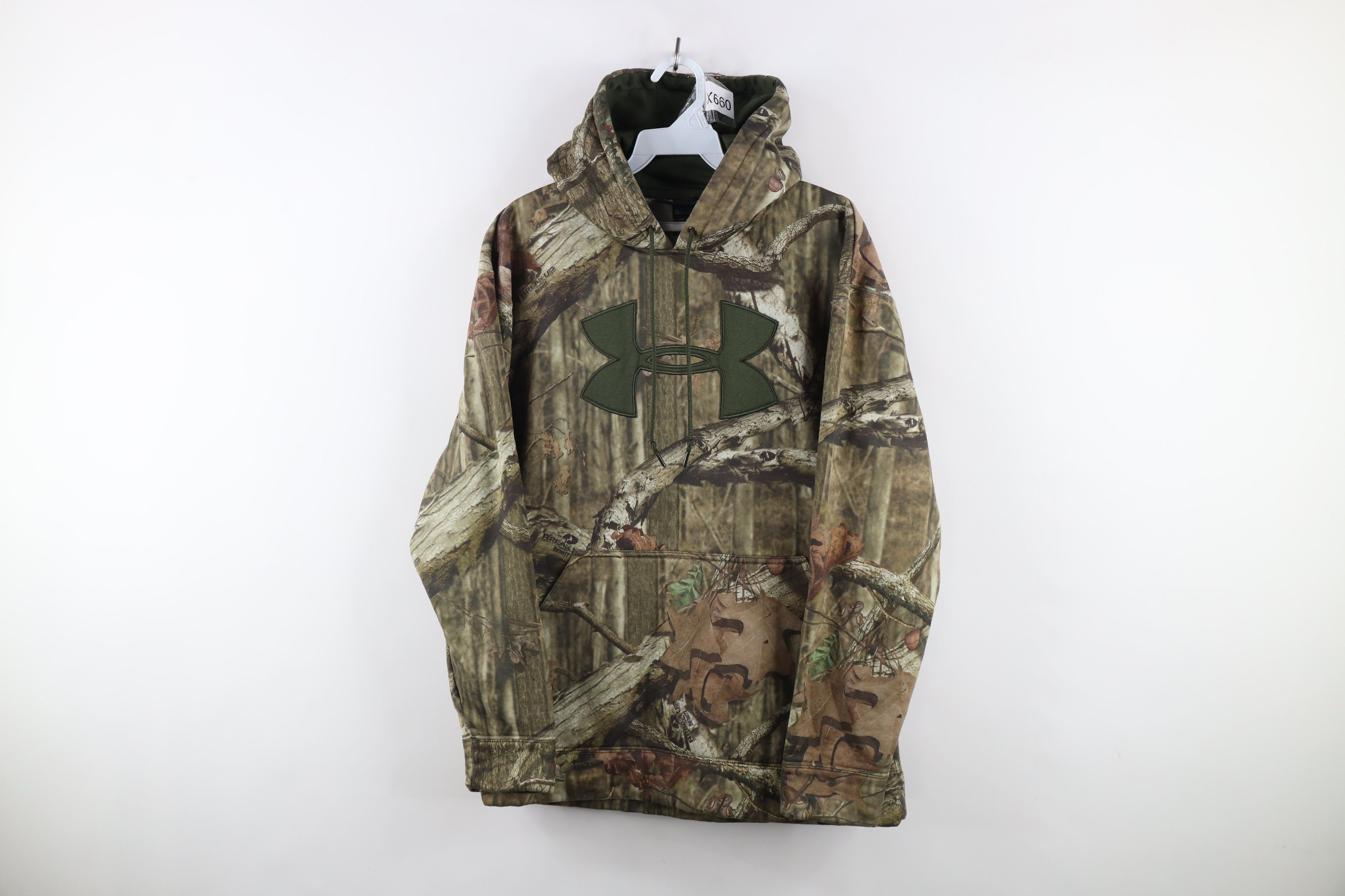 Under Armour × Vintage Under Armour Big Logo Infinity Camouflage Hoodie Sweatshirt Size US S / EU 44-46 / 1 - 1 Thumbnail