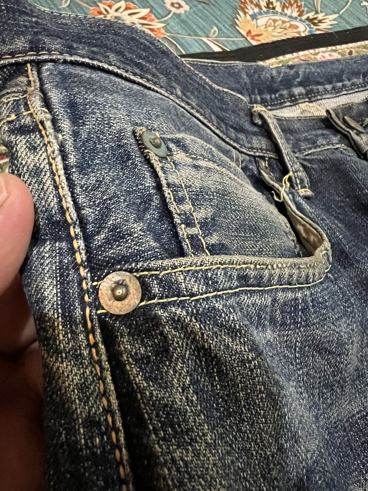 If Six Was Nine × Seditionaries 💥BAGGY💥VINTAGE 90’s ACOUSTIC DISTRESSED SELVEDGE JEANS Size US 34 / EU 50 - 6 Thumbnail