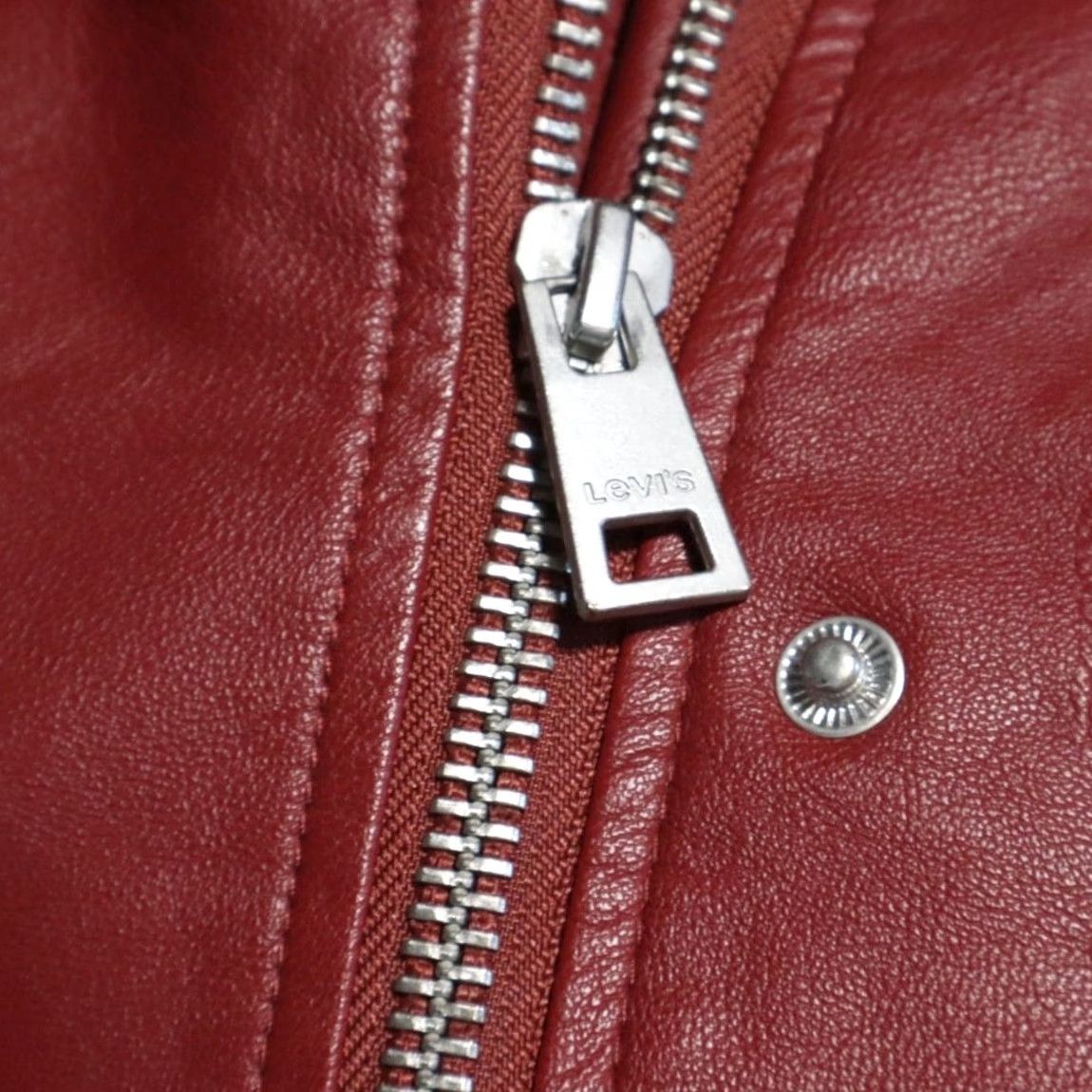 Vintage Levis Faux Leather Biker Jacket Maroon Women's 4X Shirt Size XXL / US 16-18 / IT 52-54 - 7 Thumbnail
