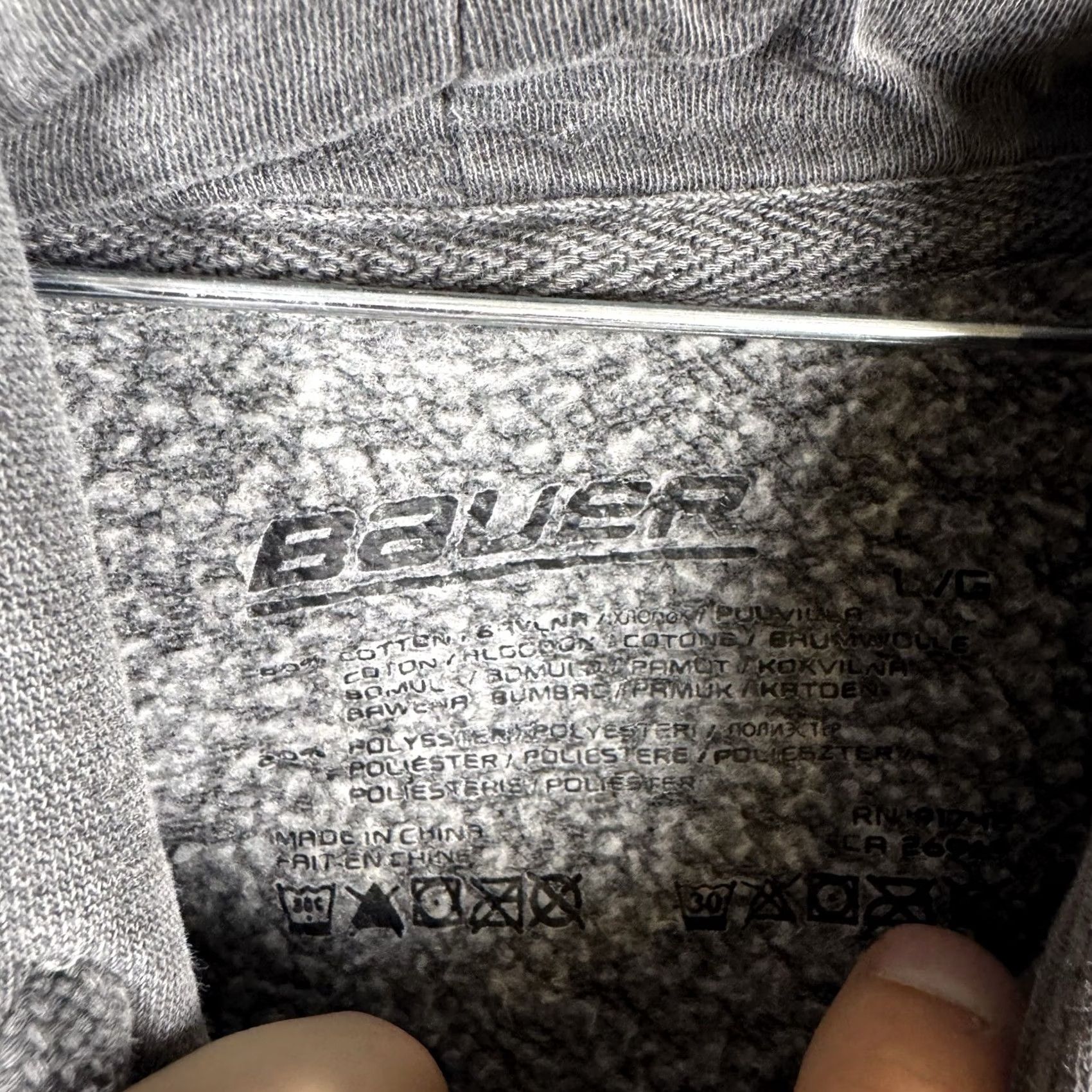 Vintage Bauer Hoodie Mens L Team Fleece Sweatshirt Knit Spell Out Ice Y2K Yeezy Size US L / EU 52-54 / 3 - 6 Thumbnail