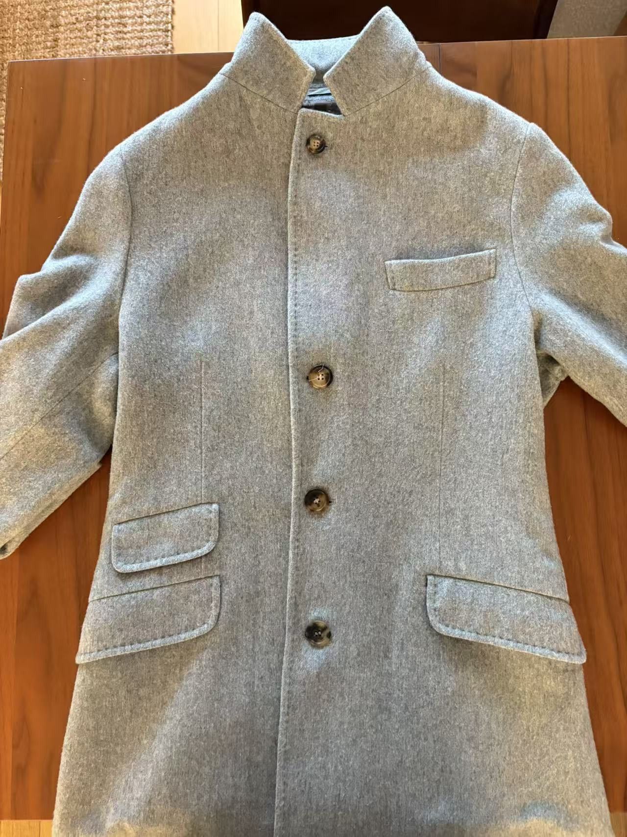Brunello Cucinelli Brunello Cucinelli Grey Cashmere Coat Size US M / EU 48-50 / 2 - 9 Thumbnail