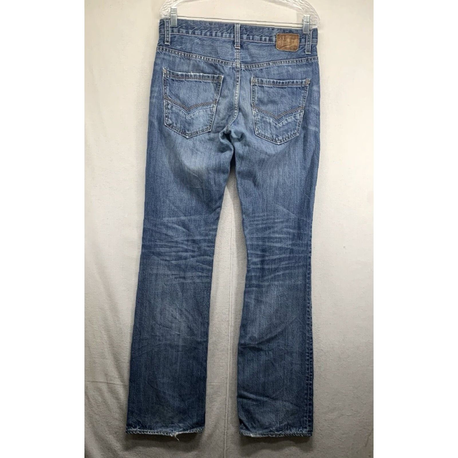 Vintage Buckle BKE Men's Jeans Straight Leg 33x35 Blue Denim Casual 80s 90s Rock Style Size US 30 / EU 46 - 2 Thumbnail
