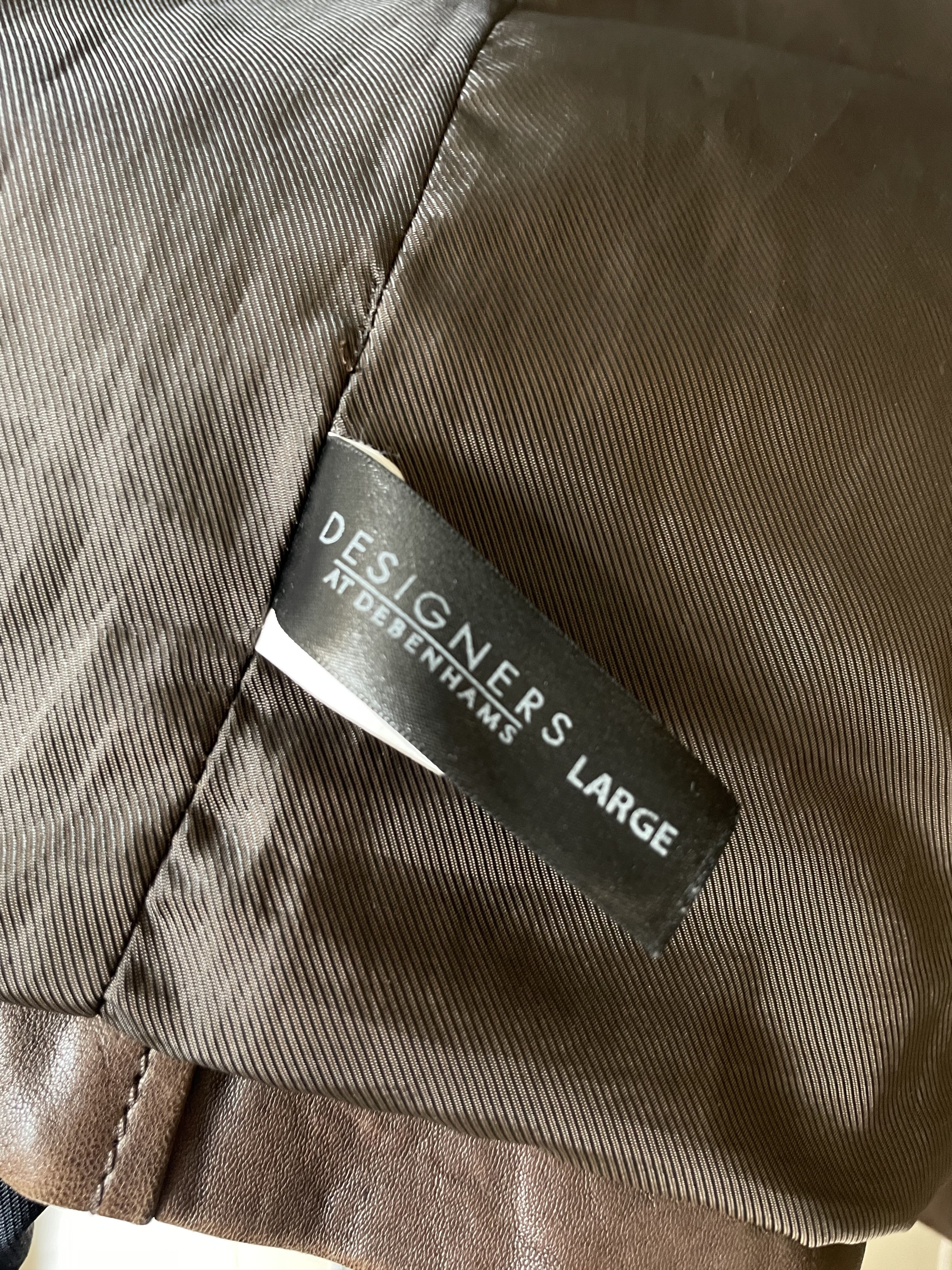 Designer × Vintage Rare Rocha John Rocha leather brown man Size US L / EU 52-54 / 3 - 7 Thumbnail