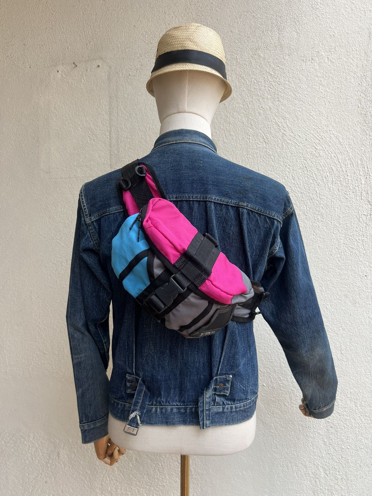 Diesel Vintage Diesel Multi Colour Block Nylon Waist Chest Bag Size ONE SIZE - 1 Thumbnail