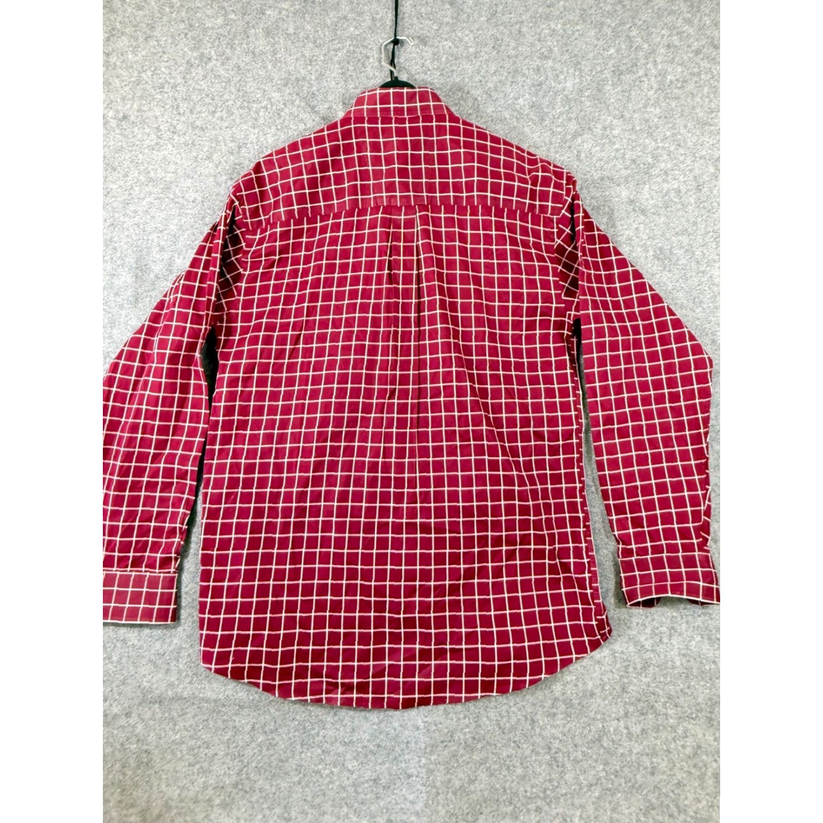 George George Strait Wrangler Western Shirt Mens M Red Checked Button Down Cowboy Cut Shirt Size US M / EU 48-50 / 2 - 6 Thumbnail