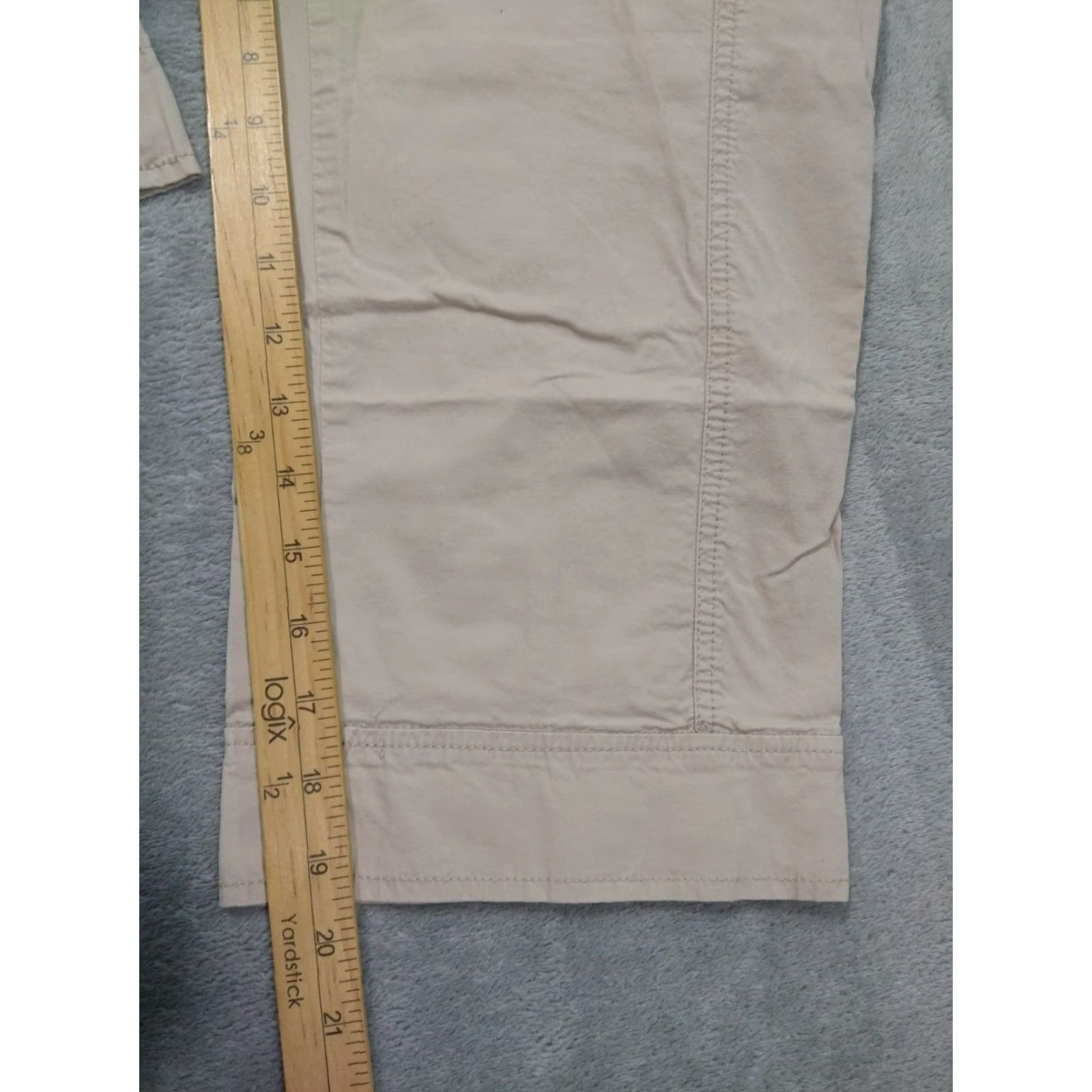 Vintage Chico's Beiges Womens Capris Crop Pants Stretch Cotton Spandex Casual Cropped Midi 19.5 Inseam 32 In Waist Regular Straight Leg Medium M Women Size 32" / US 10 / IT 46 - 5 Thumbnail