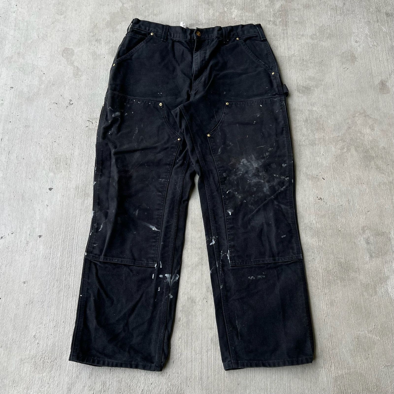 Carhartt × Vintage Carhartt black double knee work wear carpenter pants Size US 32 / EU 48 - 1 Thumbnail