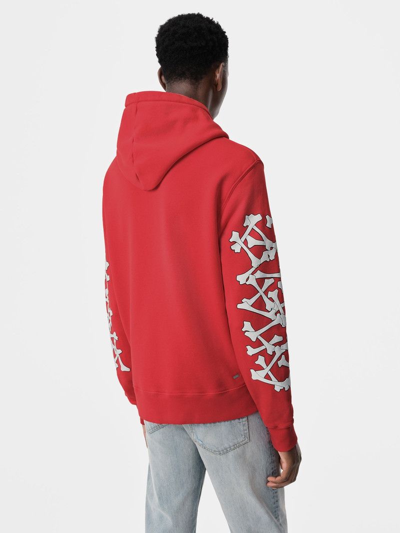 Amiri o1orln0326 Bones Stacked Hoodie in Red Size US M / EU 48-50 / 2 - 4 Thumbnail