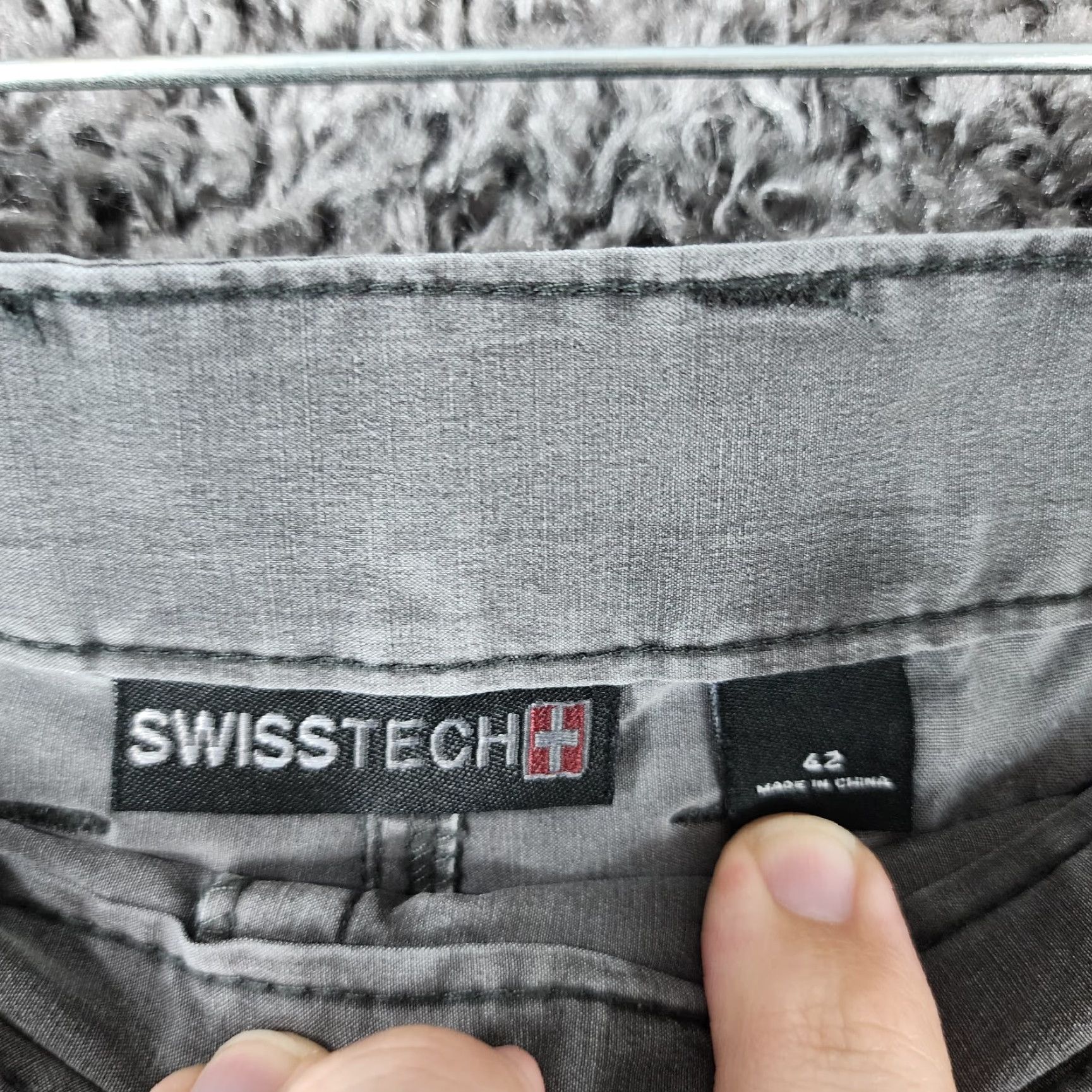 Vintage Swiss Tech Mens Gray Chino Shorts Size 42 Size US 42 / EU 58 - 2 Thumbnail