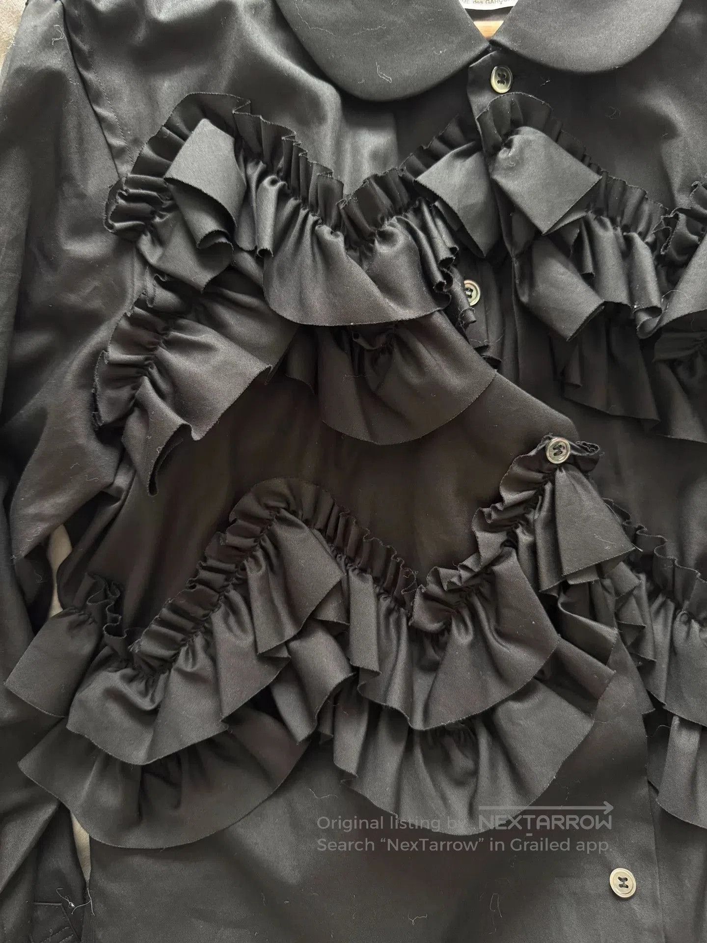 Comme des Garcons Comme des Garcons Ruffled Black Shirt. Size US L / EU 52-54 / 3 - 7 Thumbnail