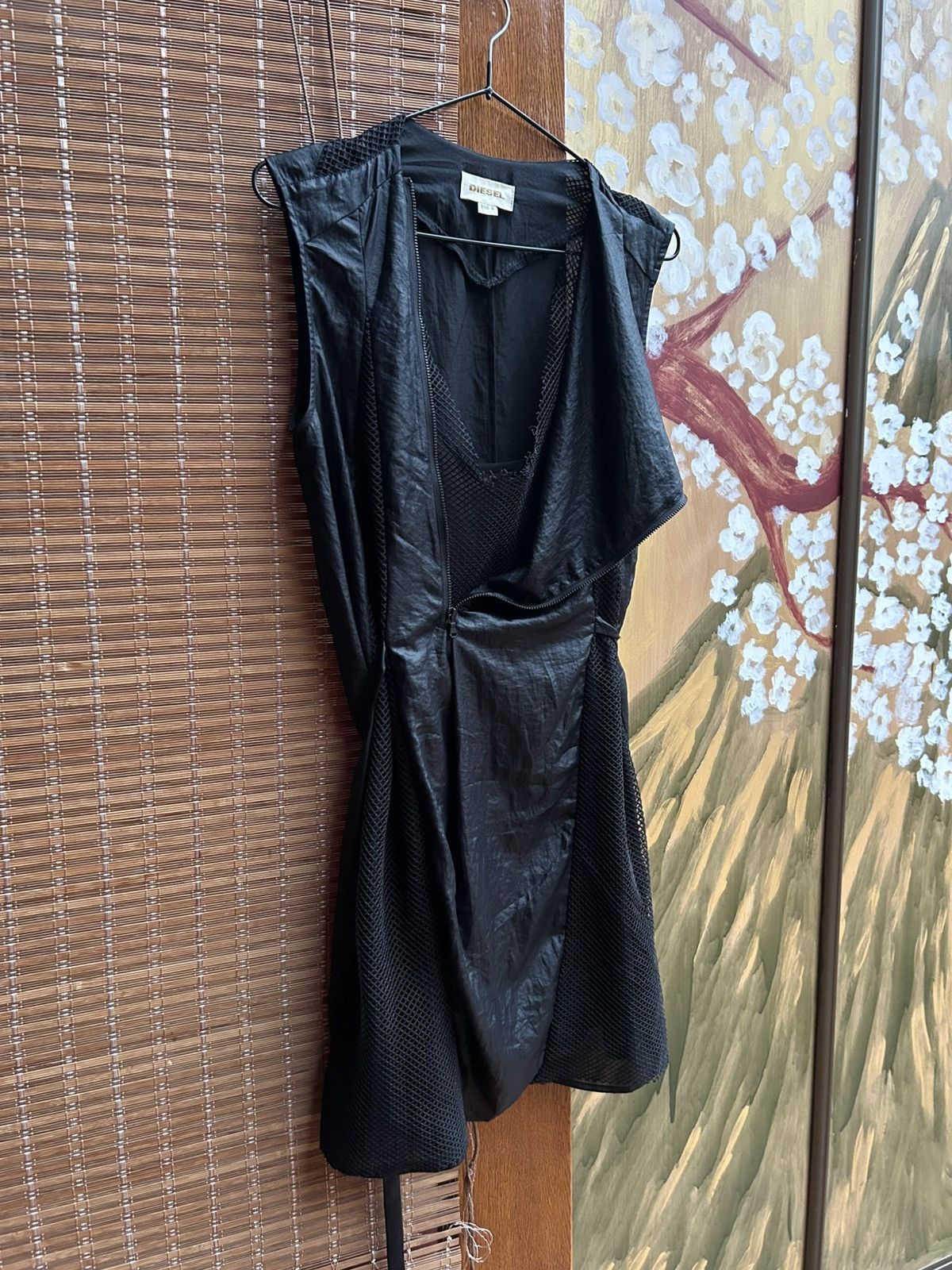 Diesel Diesel Black Sleeveless Cowl Neck Side Zip Mini Dress Size S / US 4 / IT 40 - 4 Thumbnail