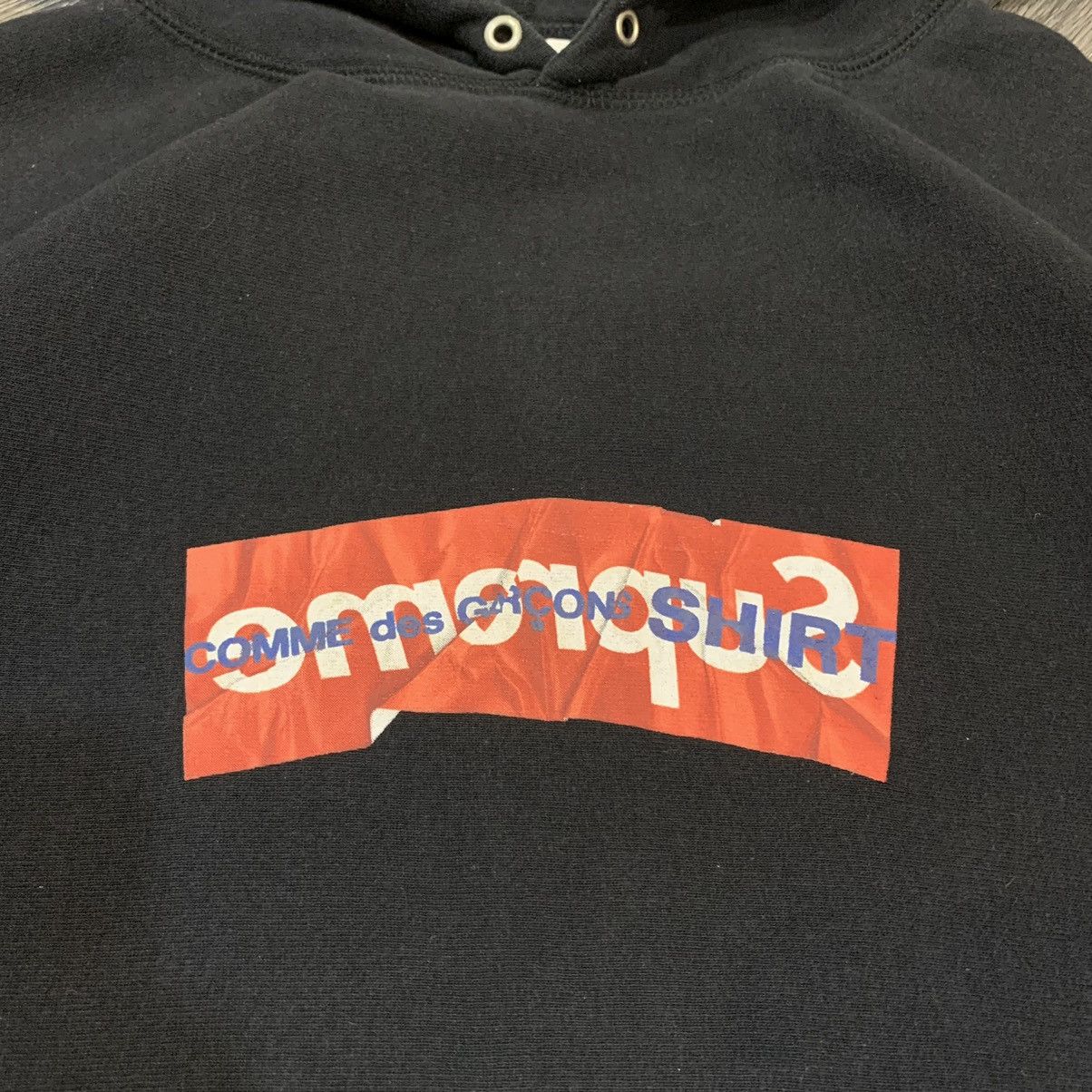 Comme des Garcons SHIRT × Supreme Supreme x Comme des garcons FW17 Hooded Sweatshirt Size US XL / EU 56 / 4 - 5 Thumbnail