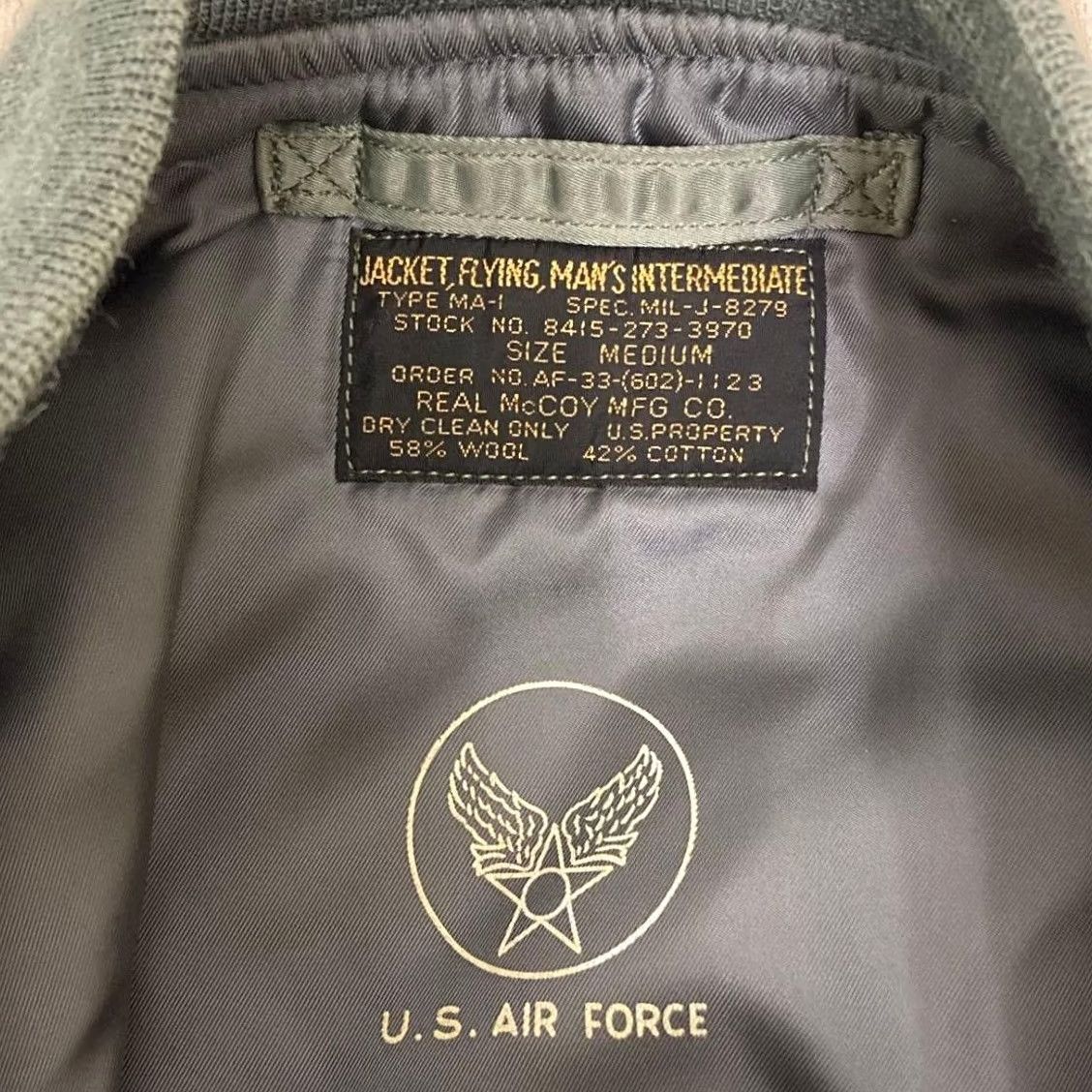 Vintage THE REAL McCOY'S Jacket M Military Green (assumed based on style) Big Size Flight Size US M / EU 48-50 / 2 - 7 Thumbnail
