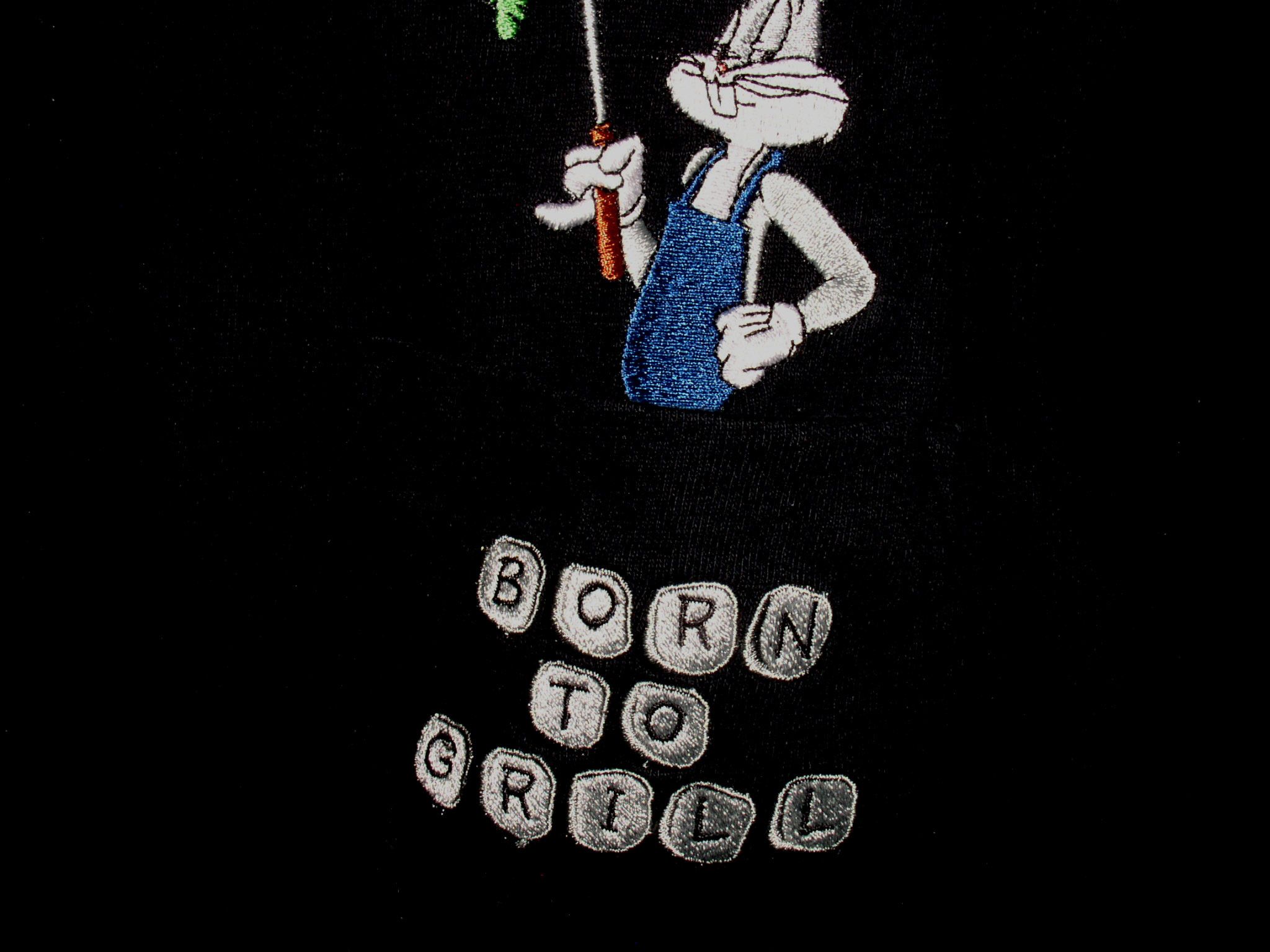 Vintage Bugs Bunny Warner Bros Embroidered Shirt 2001 Born To Grill Size US XL / EU 56 / 4 - 3 Thumbnail