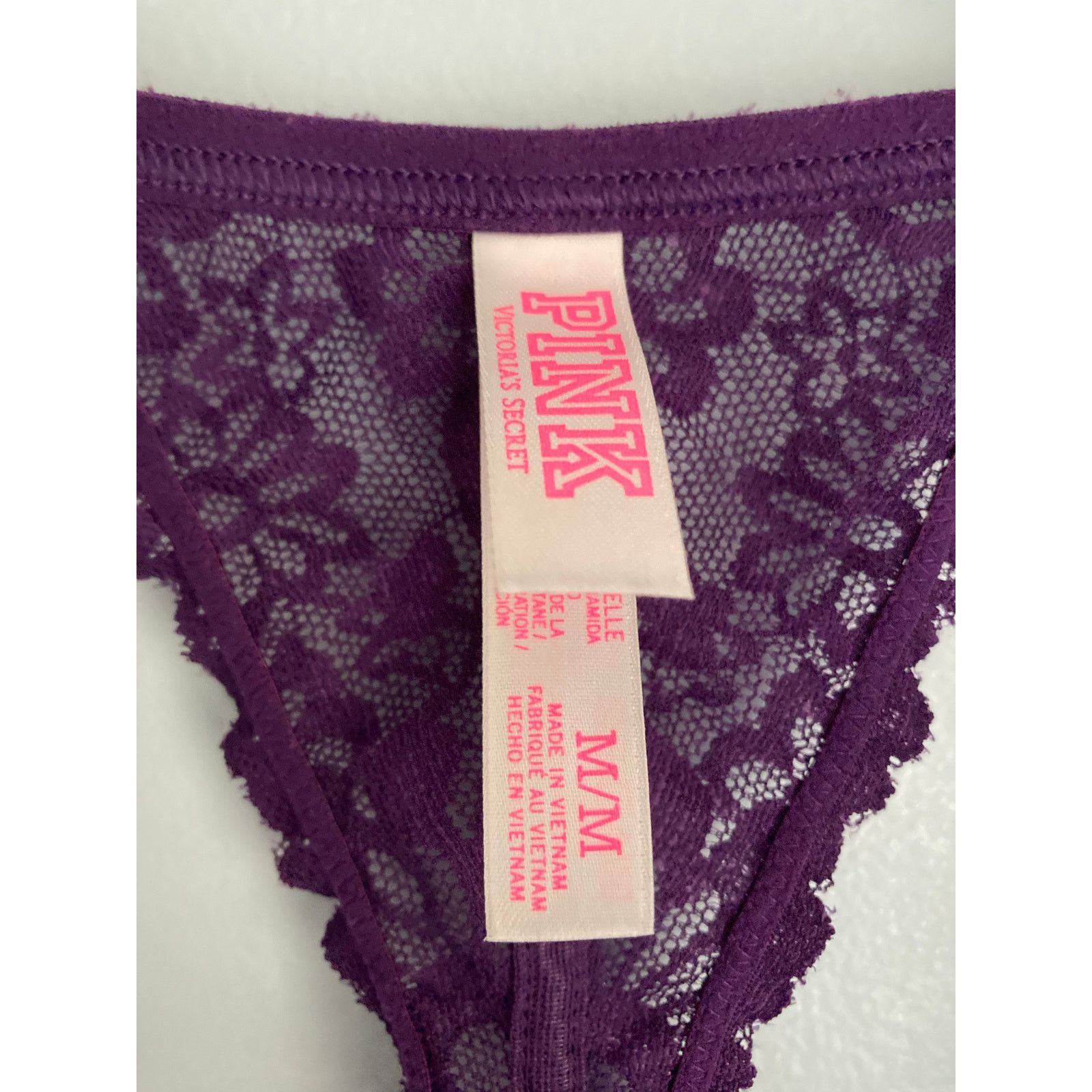 Pink Victoria's Secret PINK Bralette Medium Purple Front Closure Size ONE SIZE - 5 Thumbnail