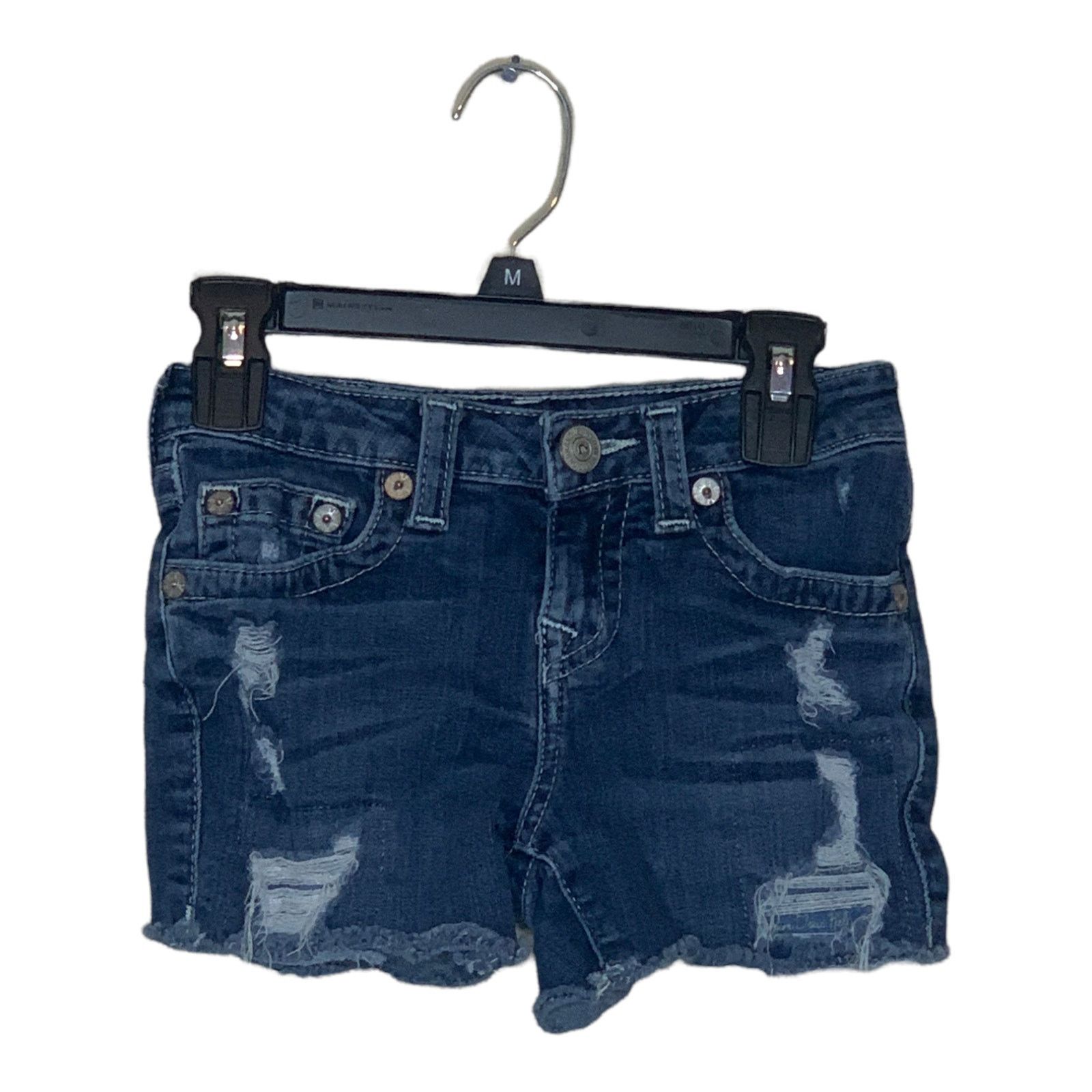True Religion True Religion denim stretch distressed shorts size 7 Junior Size 23" - 8 Thumbnail