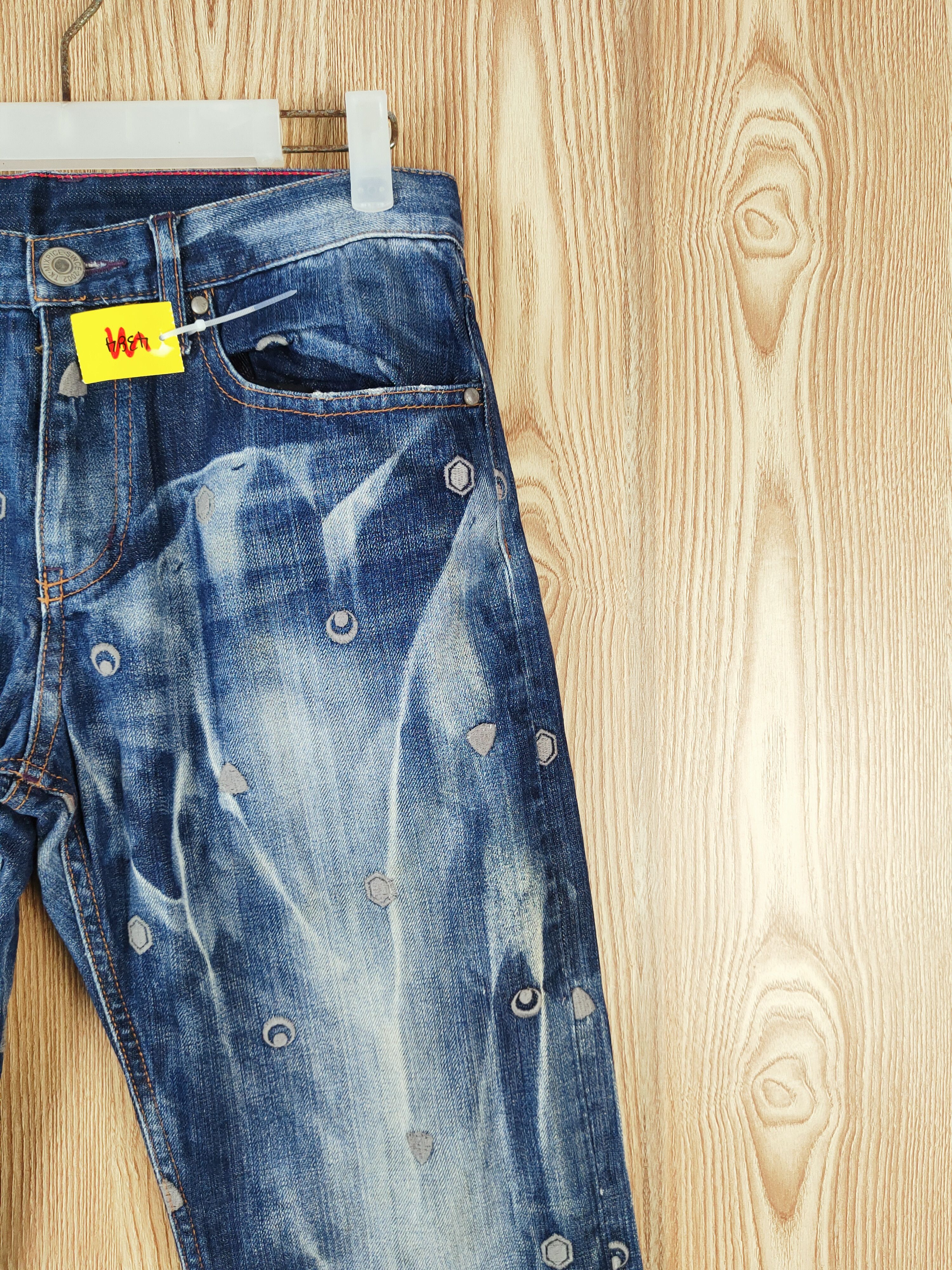 Takeo Kikuchi TK Mixpice Dark Blue Distressed Ripped Jeans #W343 Size US 30 / EU 46 - 5 Thumbnail