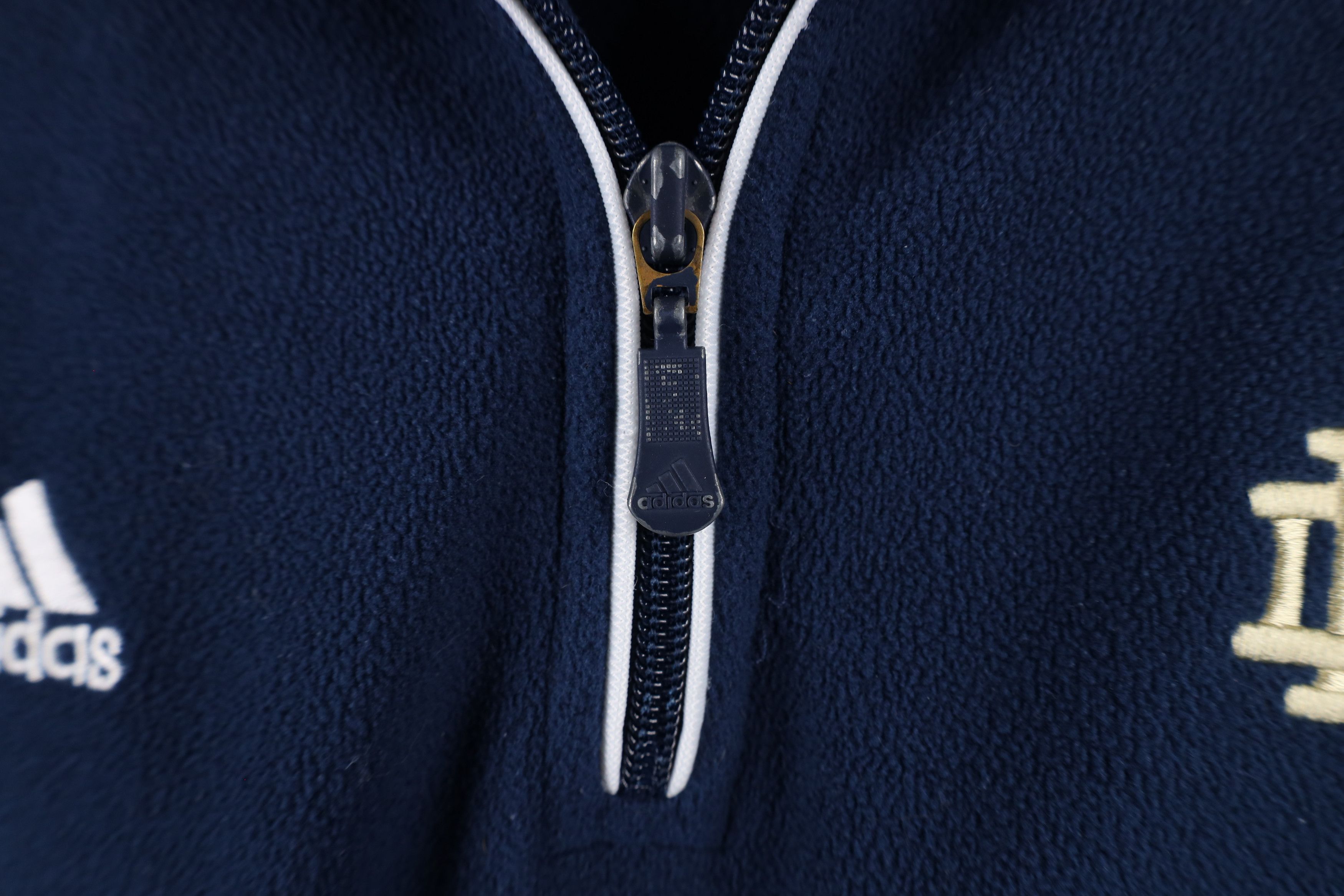 Adidas Vintage Adidas Notre Dame University Half Zip Fleece Sweater Size US L / EU 52-54 / 3 - 5 Thumbnail