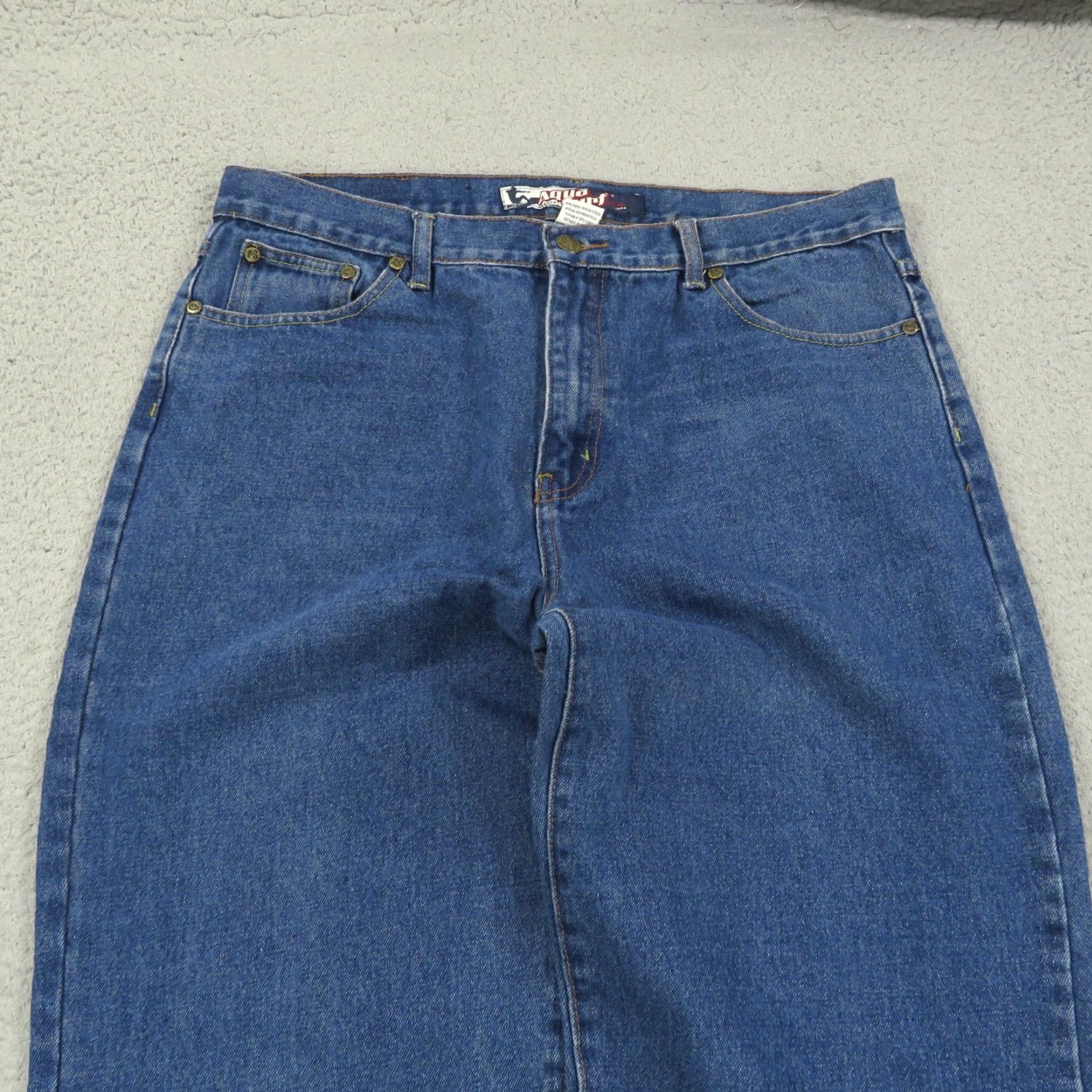 AQUA VINTAGE Aqua Surf Jeans 36x30 Baggy Wide-Leg Men Blue Denim 5-Pocket 90s Grunge Hip Hop Style Size US 36 / EU 52 - 5 Thumbnail