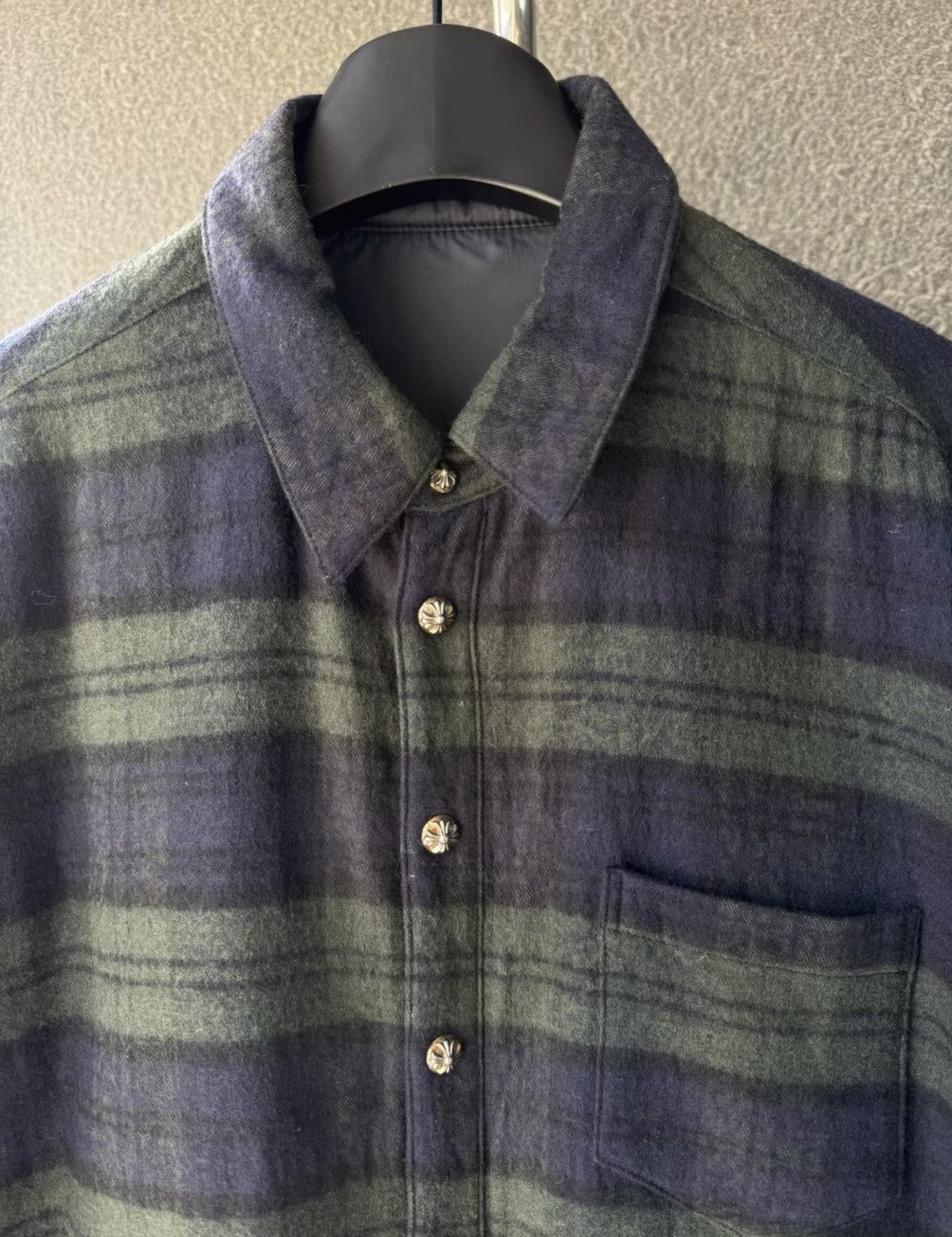 Chrome Hearts Chrome Hearts Reversible Plaid Shirt Cotton Light Jacket Size US L / EU 52-54 / 3 - 3 Thumbnail