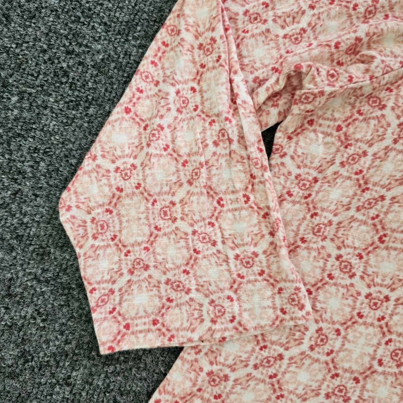 Vintage Chicos Easywear Top Women L Pink 3/4 Sleeve V-Neck Casual Shirt Geometric Knit Stretch Blouse Shirt Ladies Regular Vintage: No Size L / US 10 / IT 46 - 4 Thumbnail
