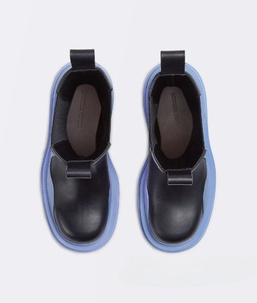 Bottega Veneta o1n1vont1224 Tire Chelsea Boots in Black/Purple Size US 4 / IT 34 - 4 Thumbnail