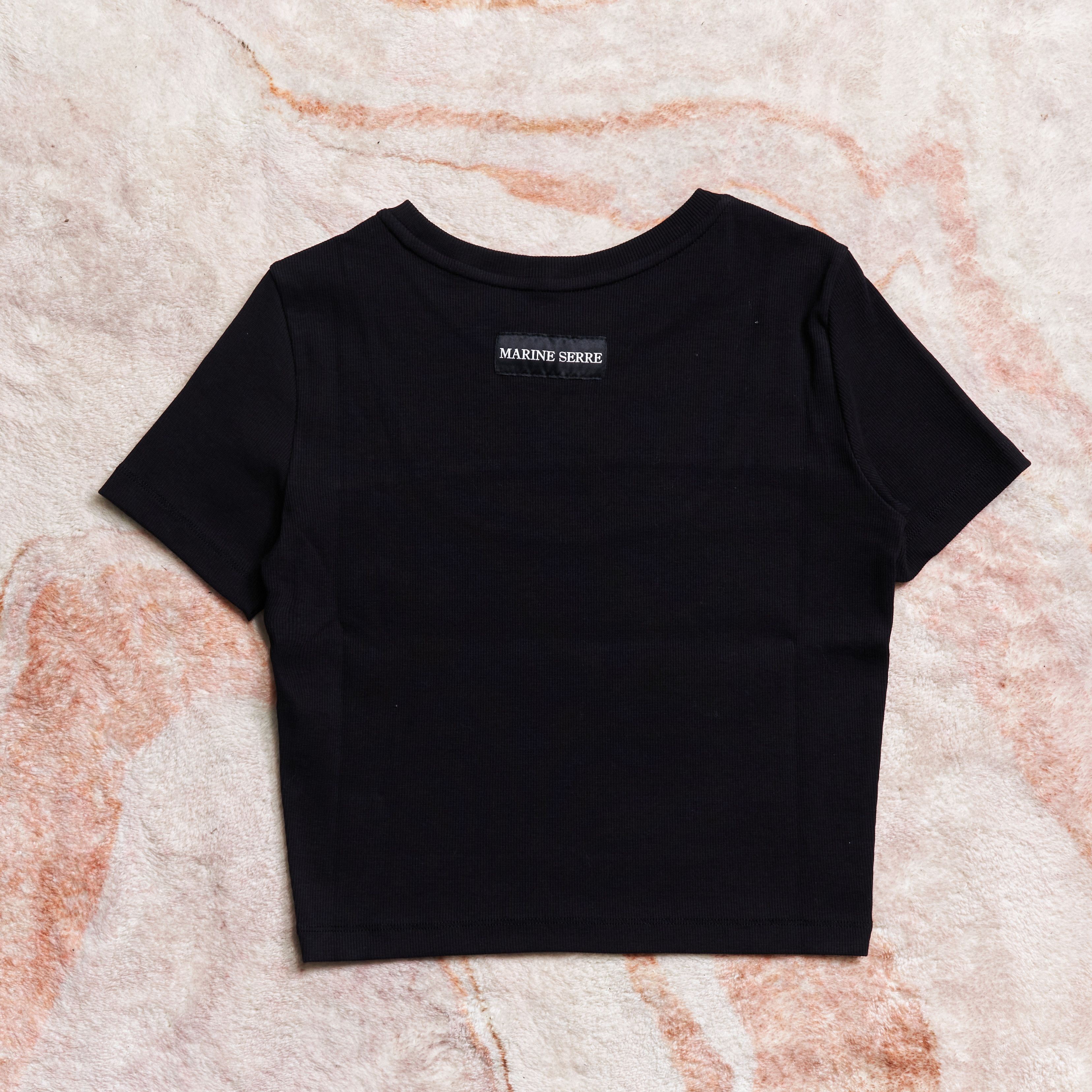 Marine Serre MARINE SERRE Moon Logo Cropped T Shirt Size M / US 6-8 / IT 42-44 - 2 Thumbnail