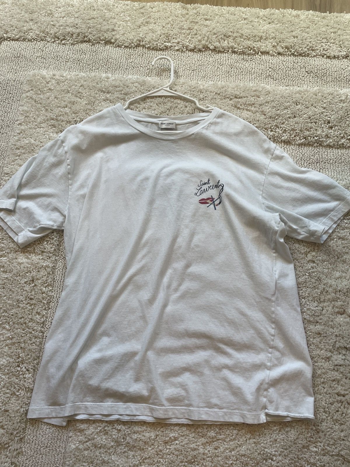 Image of YVES Saint Laurent T Shirt ( ) in White, Men's (Size 2XL)