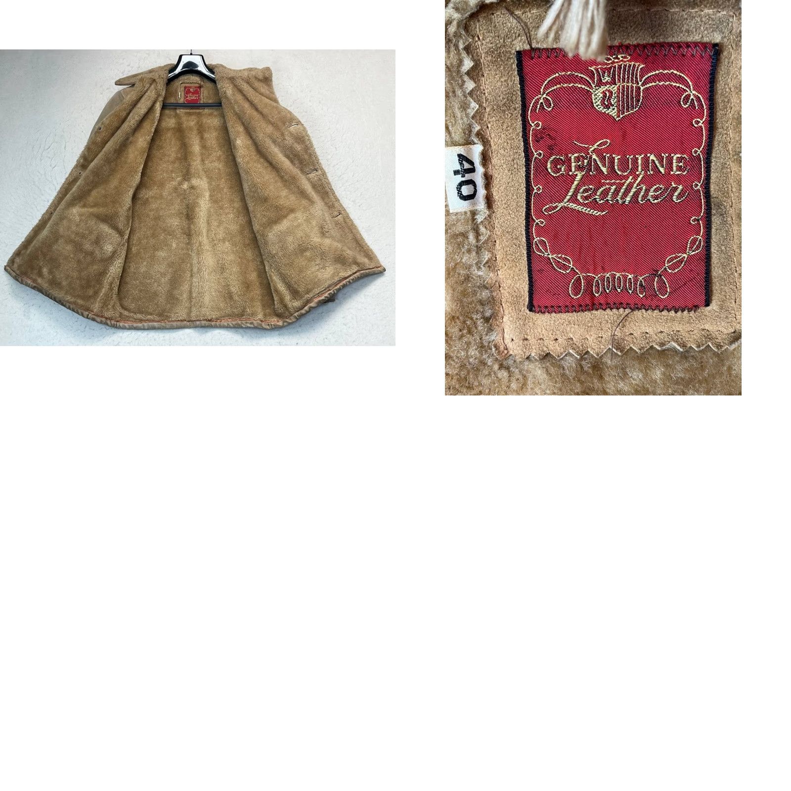Vintage VINTAGE Genuine Leather Suede Heavy Jacket Mens Mid-Length Brown L See Pic Pockets Lined Classic Outdoor Retro USA American Jacket Size US L / EU 52-54 / 3 - 10 Thumbnail