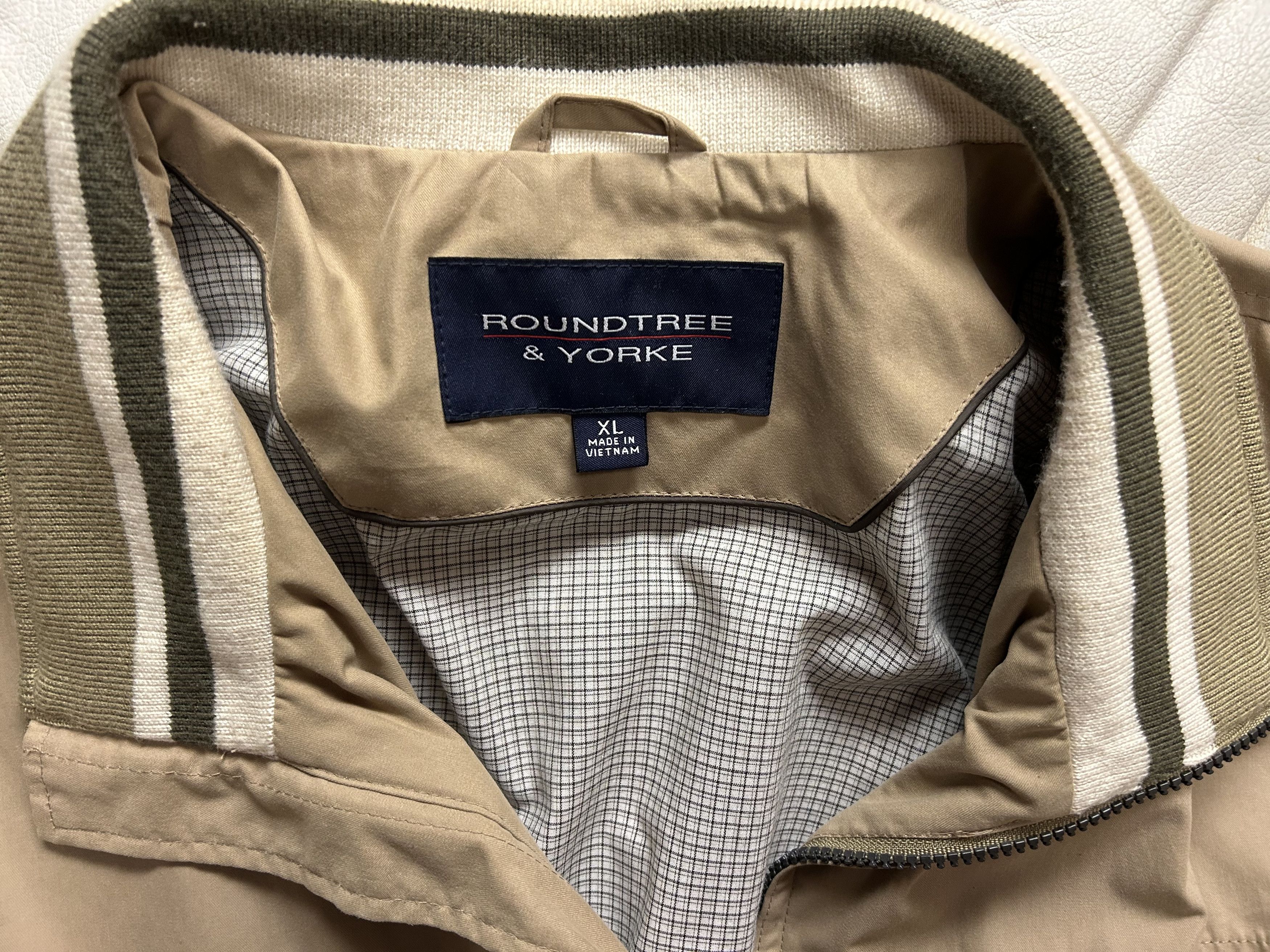 Roundtree & Yorke Roundtree & Yorke Men’s Jacket XL Beige Elastic Hem Check Size US XL / EU 56 / 4 - 2 Thumbnail
