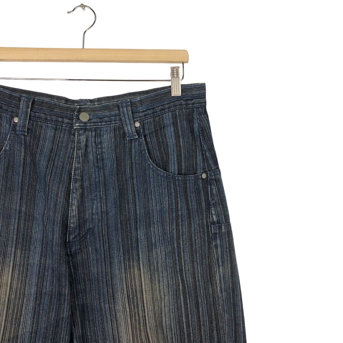 Japanese Brand 🔥90’s Vintage Airwalk Striped Denim Jeans Size US 34 / EU 50 - 5 Thumbnail