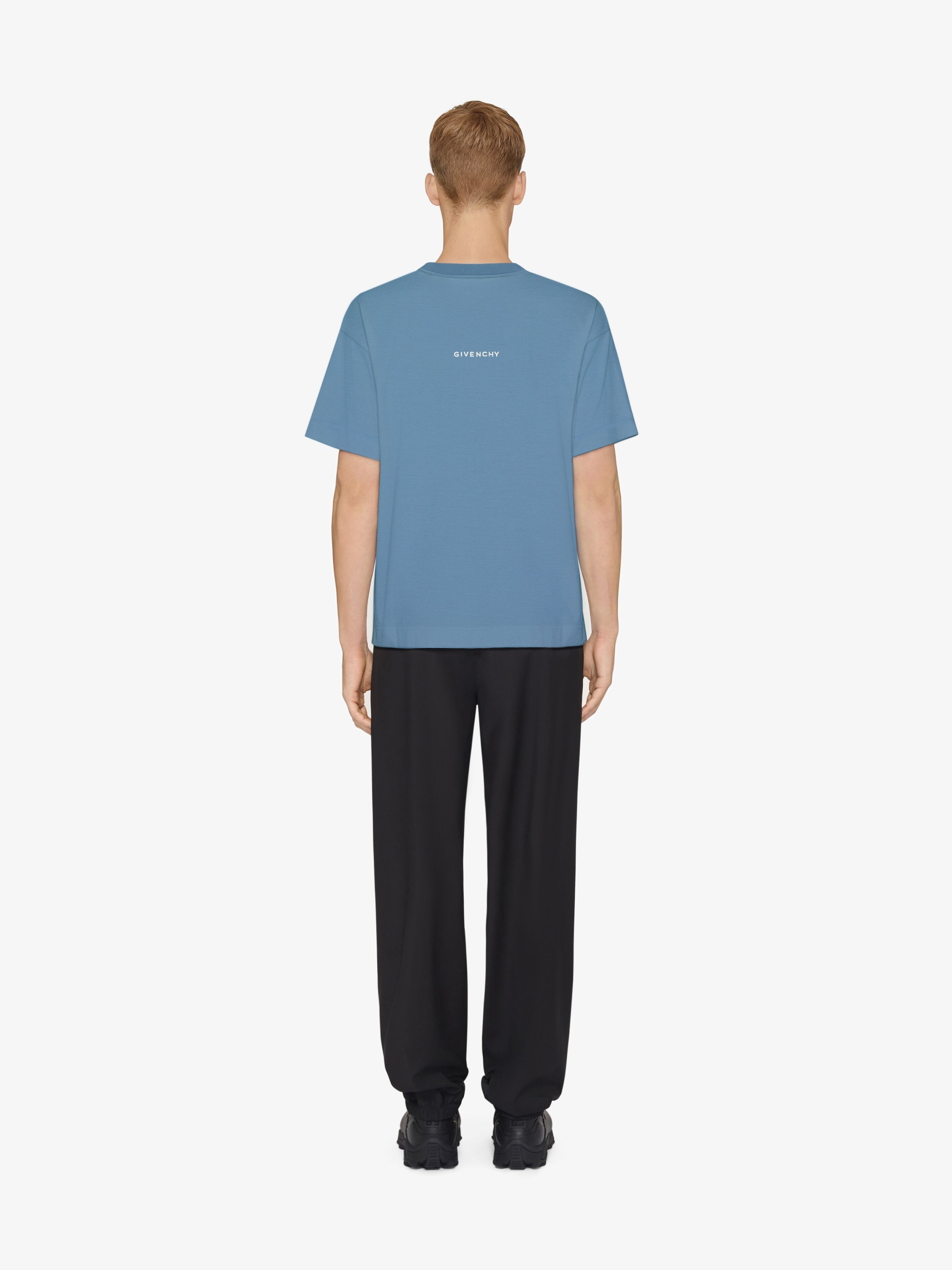 Givenchy o1srvl11e0925 Slim Fit T-Shirt in Blue Size US XL / EU 56 / 4 - 4 Thumbnail