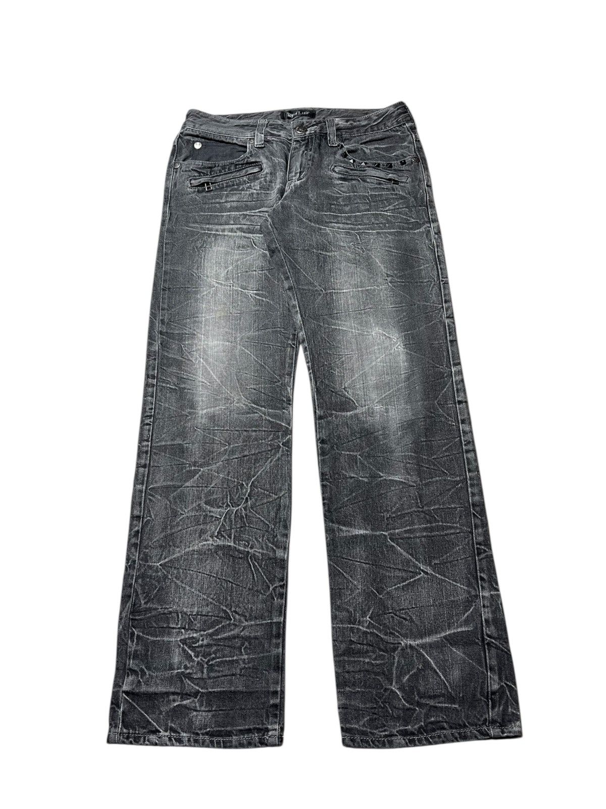 Japanese Brand 2000s Skull Bones Wild Life Studded Grunge Punk Style Pants Size US 30 / EU 46 - 1 Thumbnail