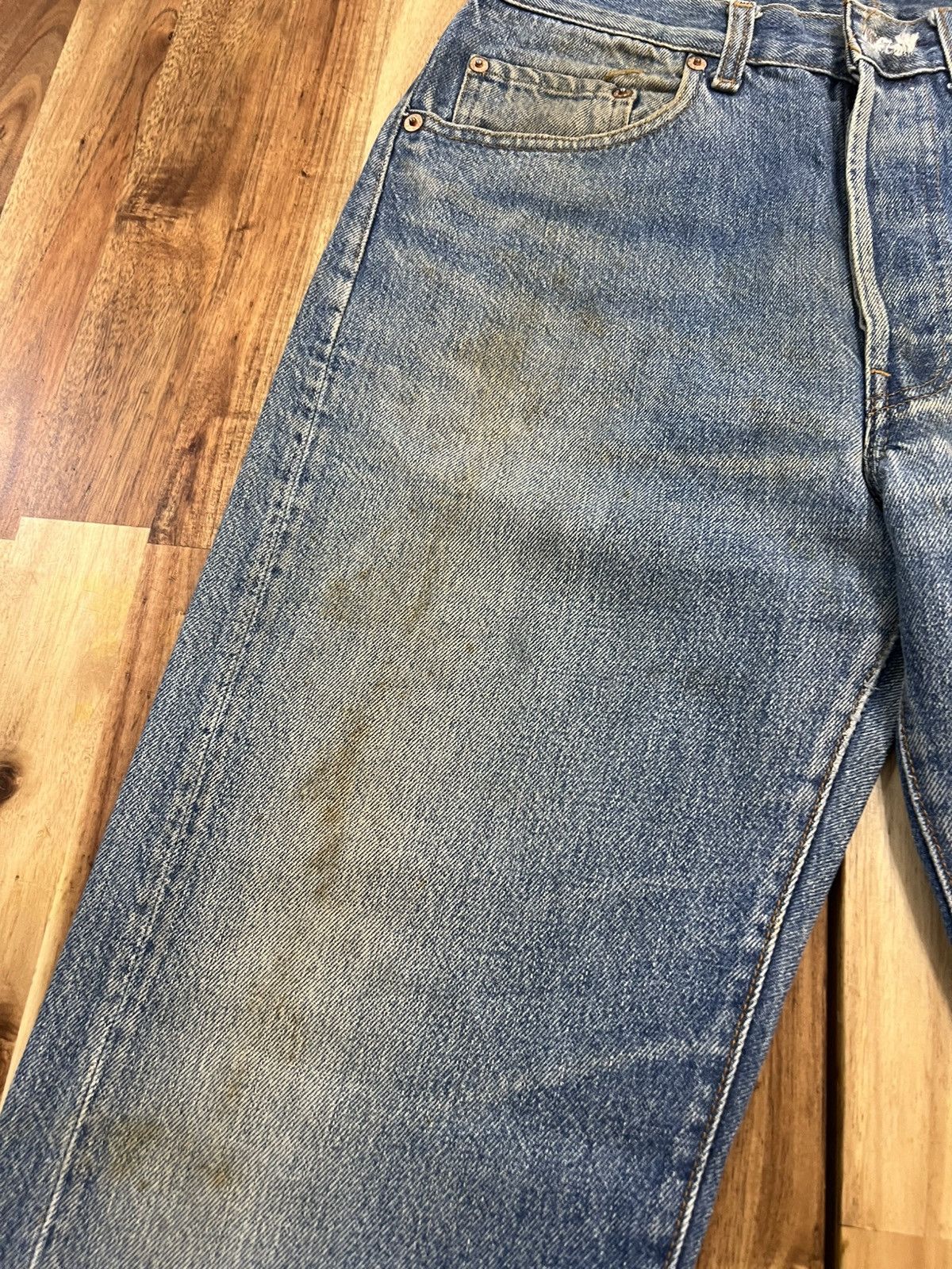 Levi's Vintage Levis 501XX Small E Distressed Denim Jeans Size US 32 / EU 48 - 4 Thumbnail