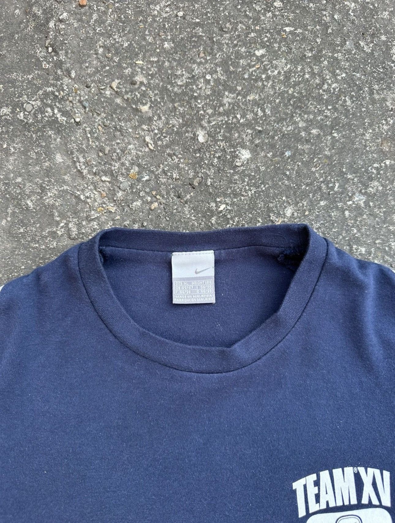 Nike Vintage Nike T-shirt Team XV Navy Fit Size US XL / EU 56 / 4 - 9 Thumbnail
