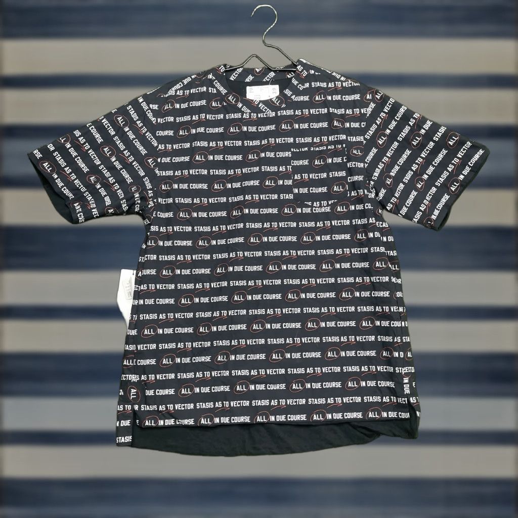 Sacai VINTAGE APC x Sacai Logo Kiyo Shirt Mens M Black Slim Short Sleeve Crew Neck NWT Designer 90s Theme? Size US M / EU 48-50 / 2 - 1 Thumbnail