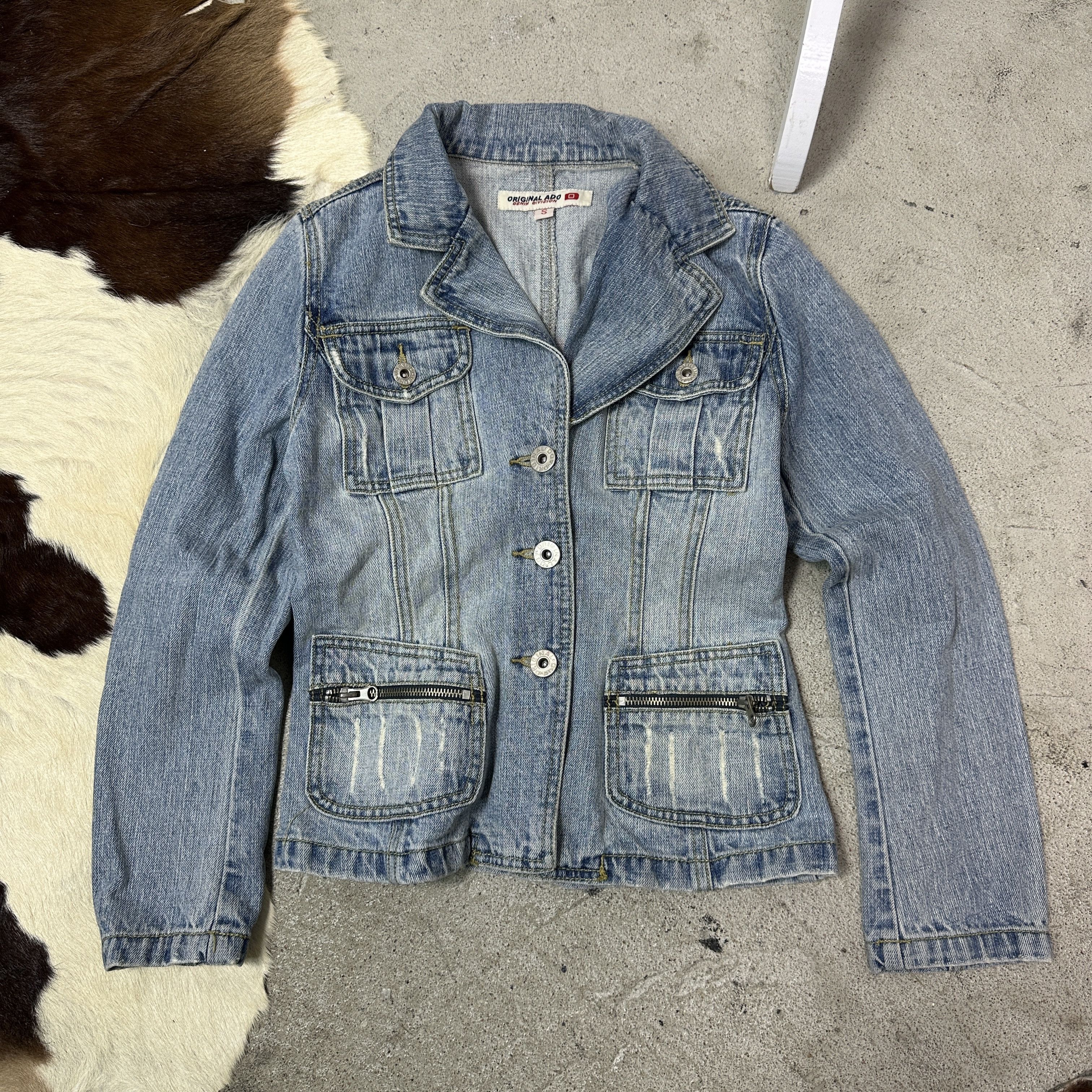 Vintage Vintage Denim Streetwear Fitted Jeans Jacket Y2K Size S / US 4 / IT 40 - 2 Thumbnail